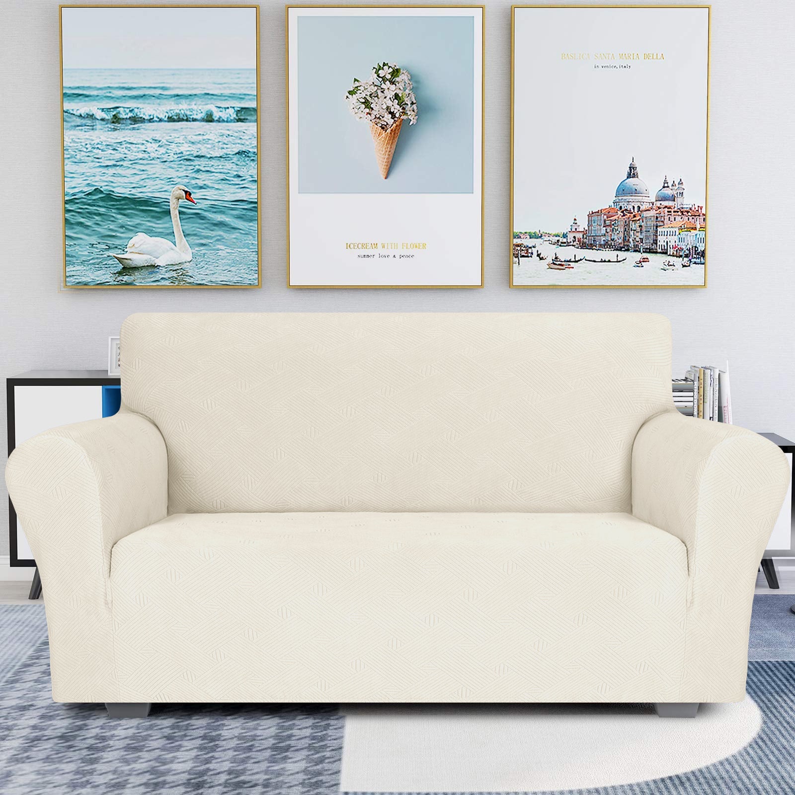 YSTYLE High Stretch 2 Seater Sofa Cover Anti Slip Washable-YSTYLE