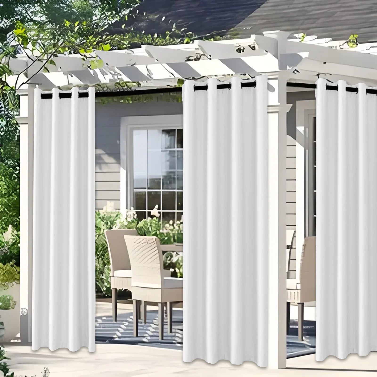 YSTYLE 2 Pieces Waterproof Blackout Curtains Thermal Insulated-YSTYLE