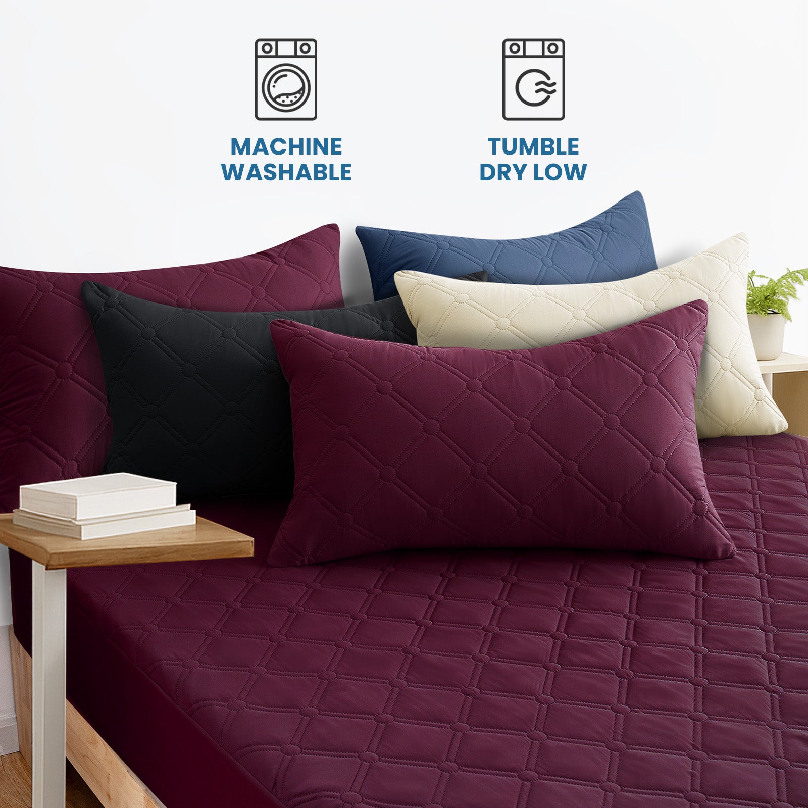 Ystyle Waterproof Pillow Protectors 50x80 cm Set of 2, Scratch-Resistant Pillowcase Covers