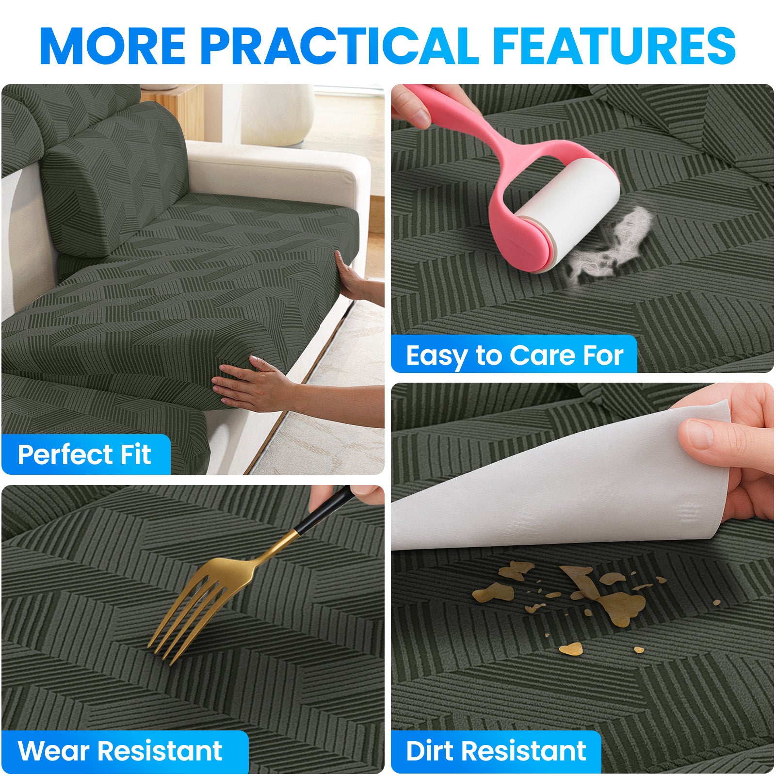 Ystyle Universal 3-Seater L-Shaped Sofa Stretch Sofa Cushion Cover-YSTYLE