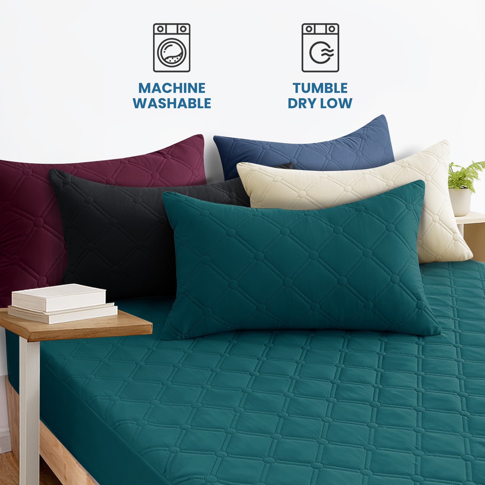 Ystyle Waterproof Pillow Protectors 50x80 cm Set of 2, Scratch-Resistant Pillowcase Covers