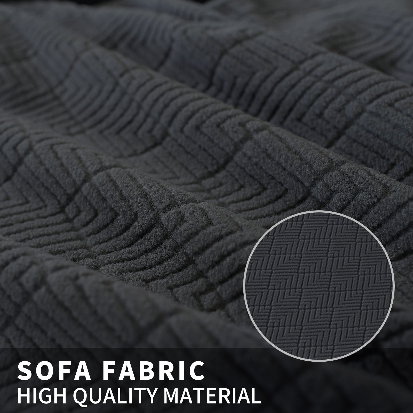 YSTYLE 4 pezzi coprisedie elastici con motivo jacquard a diamante