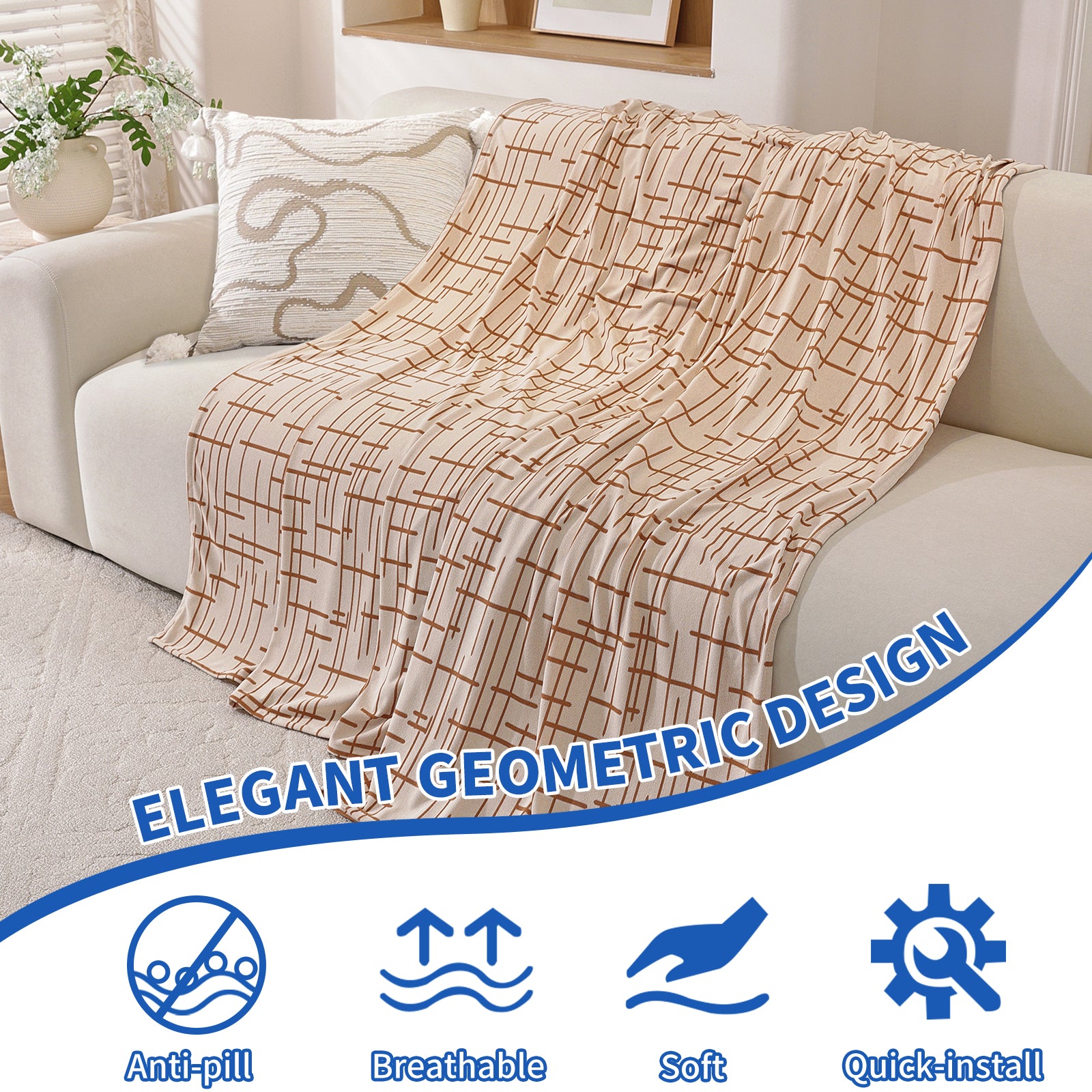 Ystyle Universal 4 Seater Sofa Cover Throw 200x380cm Breathable-YSTYLE