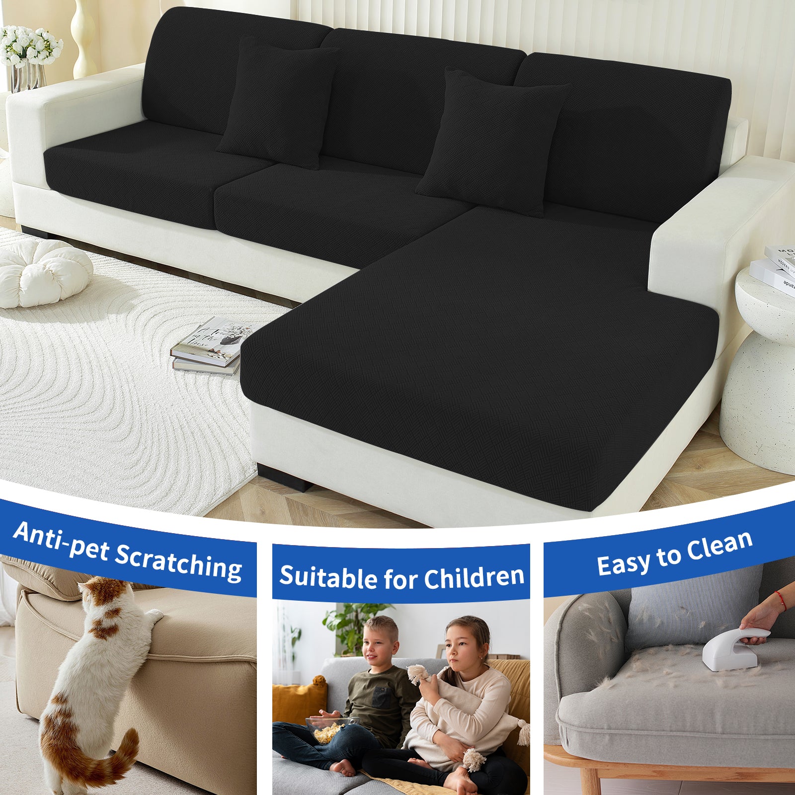 YSTYLE Coprisedile per divano stretch con funzione antiscivolo