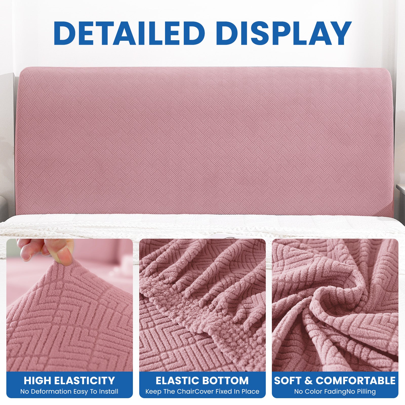 Ystyle 120cm Single Bed Headboard Cover Elasticated Headboard Slipcover, Universal Washable Single Bed Headboard Cover, Dust-Proof Headboard Protector