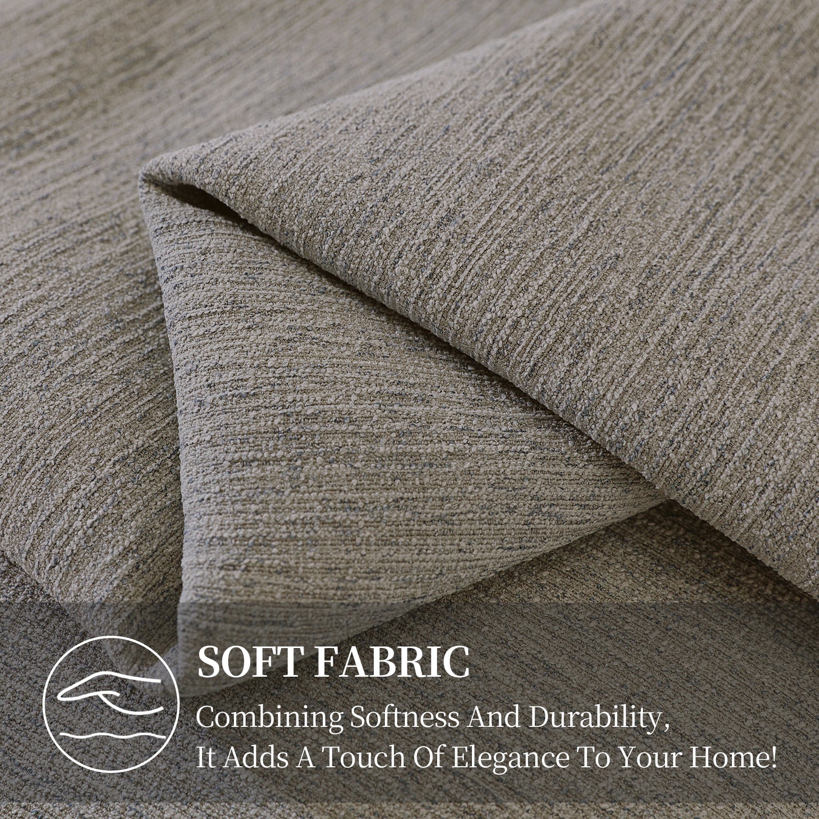 Ystyle 2 Pieces Linen Cushion Covers 60 x 60 cm, Decorative Sofa Cushion Covers, Invisible Zipper, Modern, Comfortable Sturdy, for Living Room, Bedroom