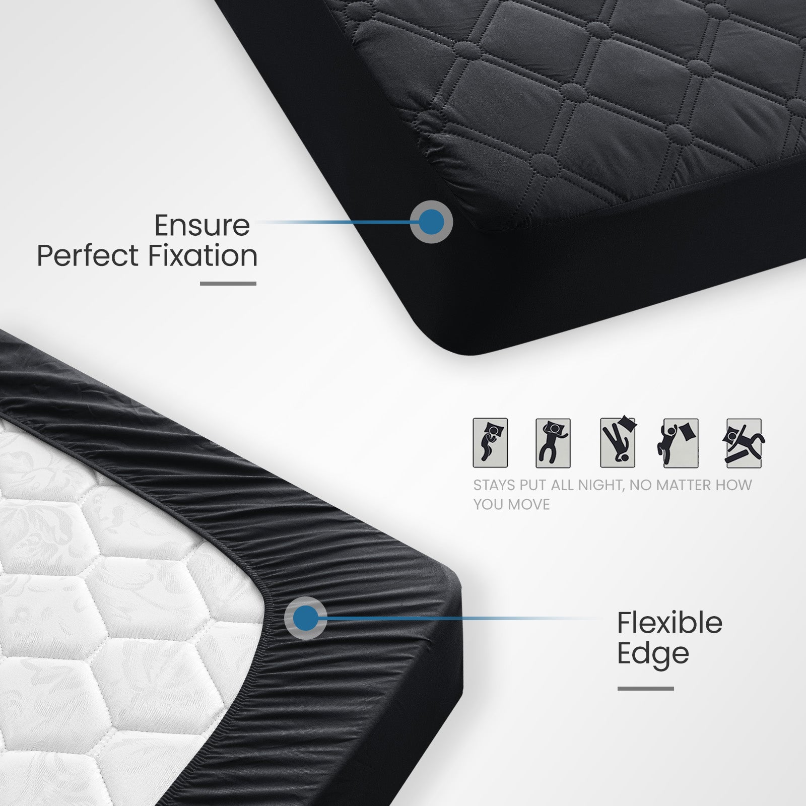 Ystyle Waterproof Mattress Protector – Double Size 160x190 cm Anti-Allergy & Scratch Resistant