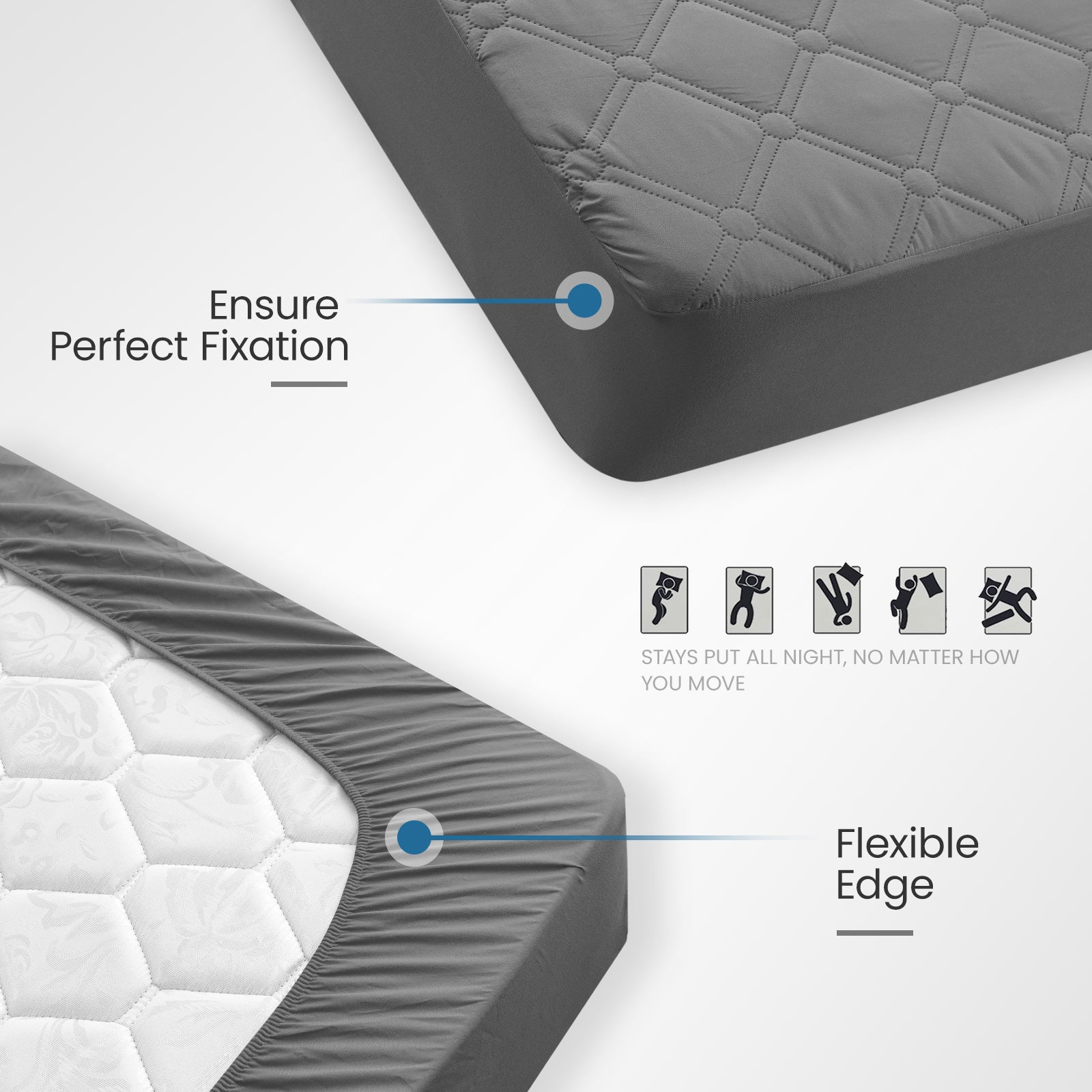Ystyle Waterproof Mattress Protector – Double Size 160x190 cm Anti-Allergy & Scratch Resistant