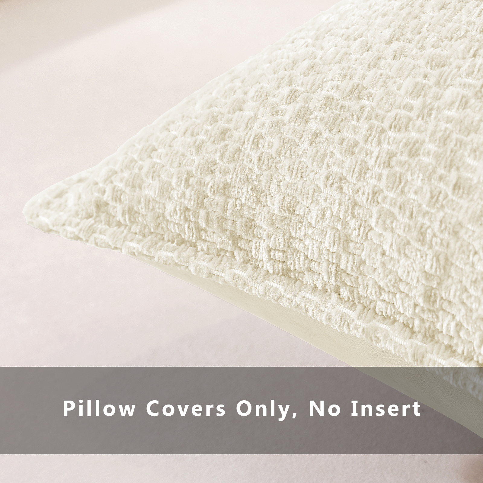 Ystyle Chenille Sofa Cushion Covers 40 x 40 cm, 2 Pieces, Soft Durable Cushion Cover, Cushion Cover with Corazón Shape, Decorative Cushion Covers Living Room