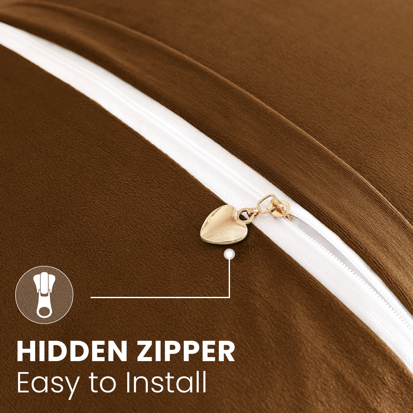 Ystyle Sofa Cushion Covers 40 x 40 cm Set of 2 Soft Velvet Sofa Cushion Covers Modern Bedroom Sofa Bed Invisible Zipper Washable Elegant Durable