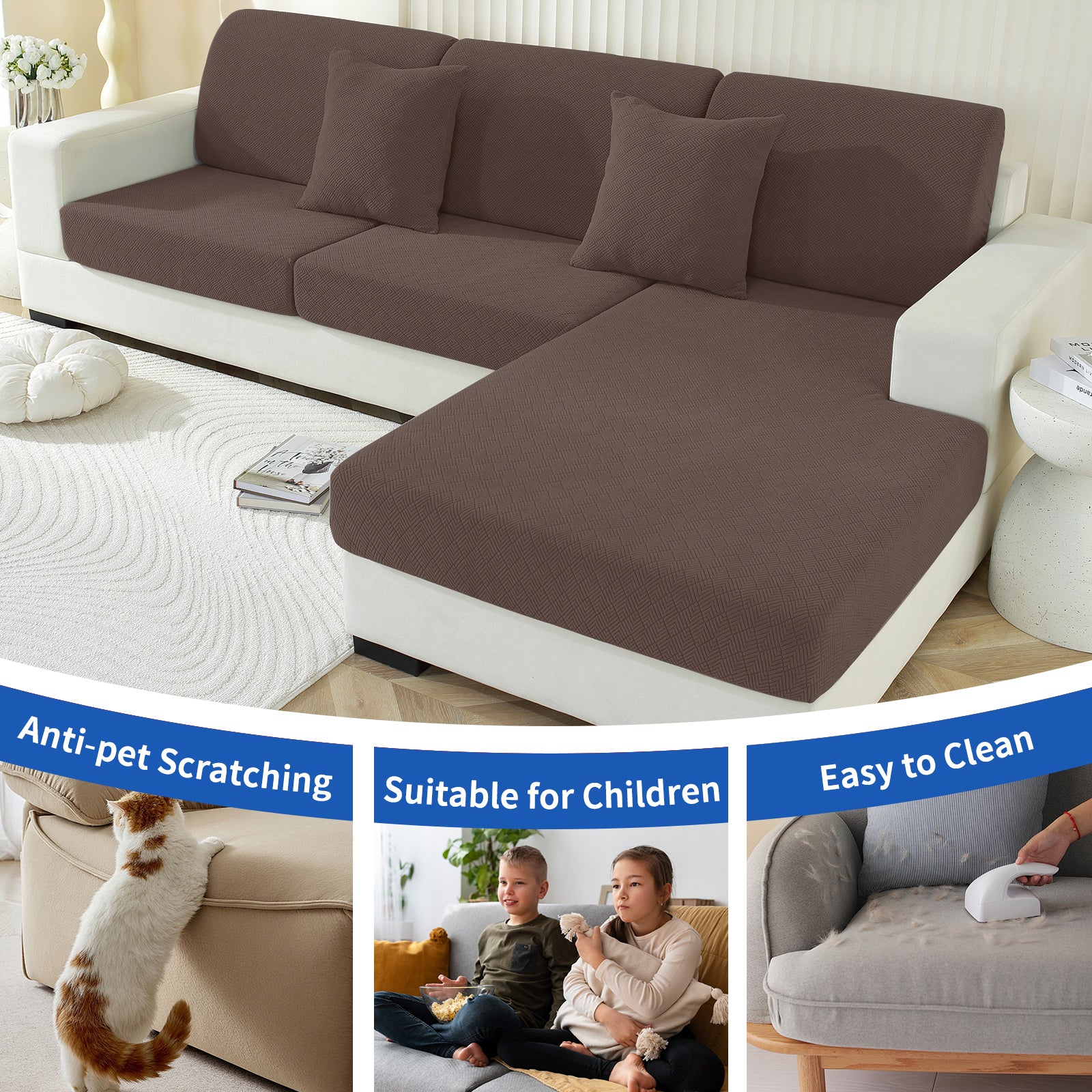 YSTYLE Coprisedile per divano stretch con funzione antiscivolo