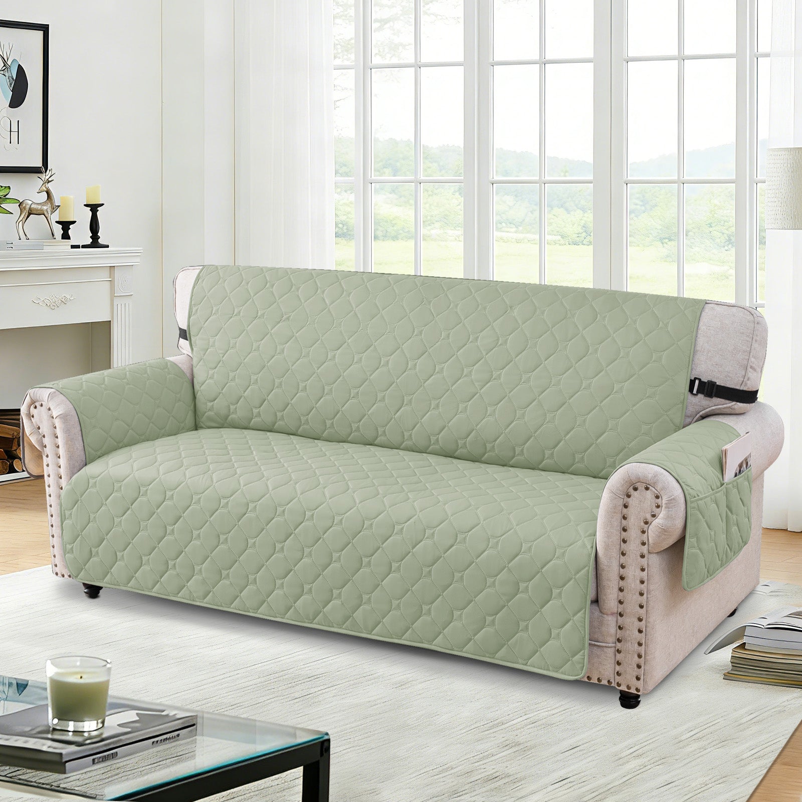 YSTYLE imperméable canapé 4 places Armchair couverture with Pockets Non Slip