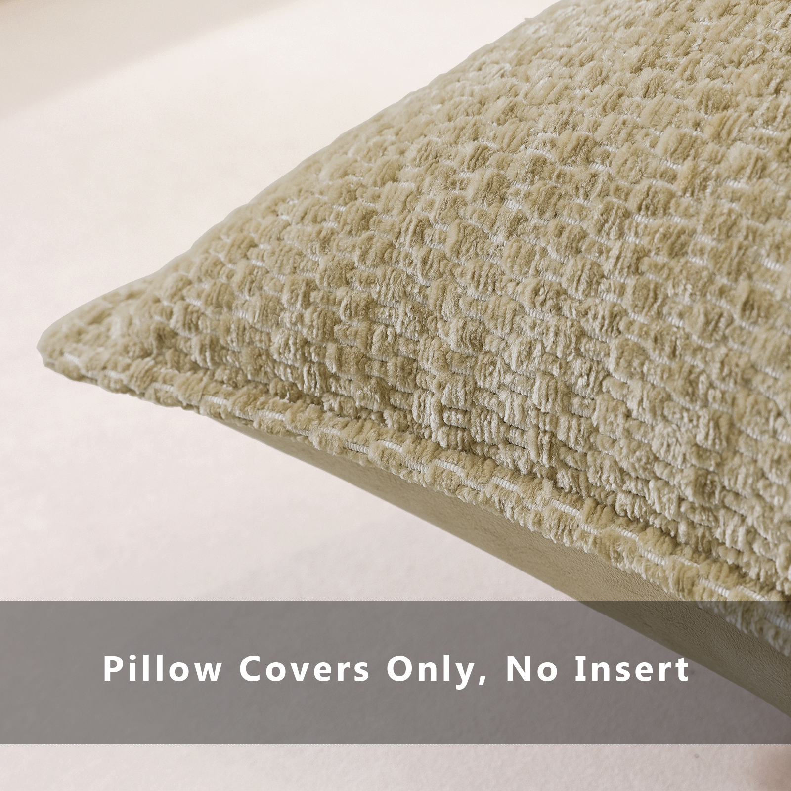 Ystyle Chenille Sofa Cushion Covers 40 x 40 cm, 2 Pieces, Soft Durable Cushion Cover, Cushion Cover with Corazón Shape, Decorative Cushion Covers Living Room