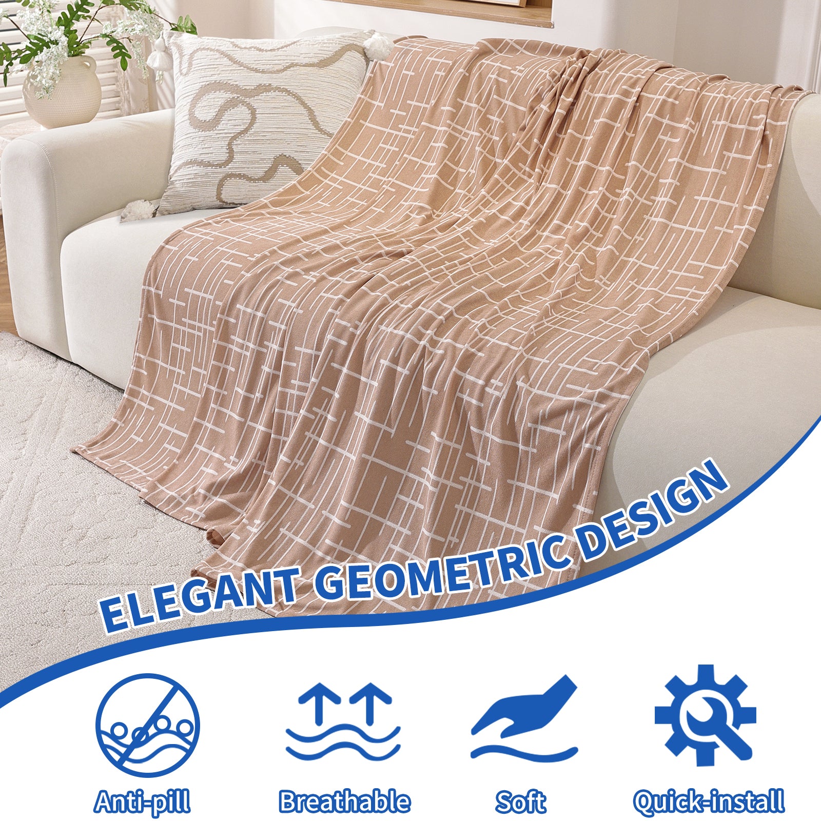 Ystyle Universal 4 Seater Sofa Cover Throw 200x380cm Breathable-YSTYLE