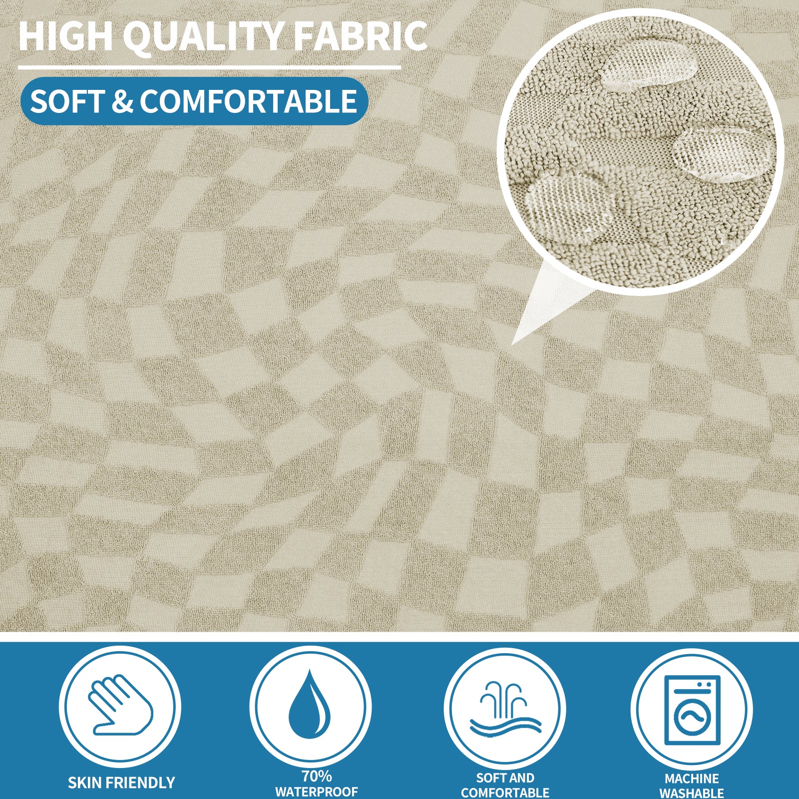 YSTYLE 2 pezzi copertura elastica per divano angolare, 3+3 posti a forma di L