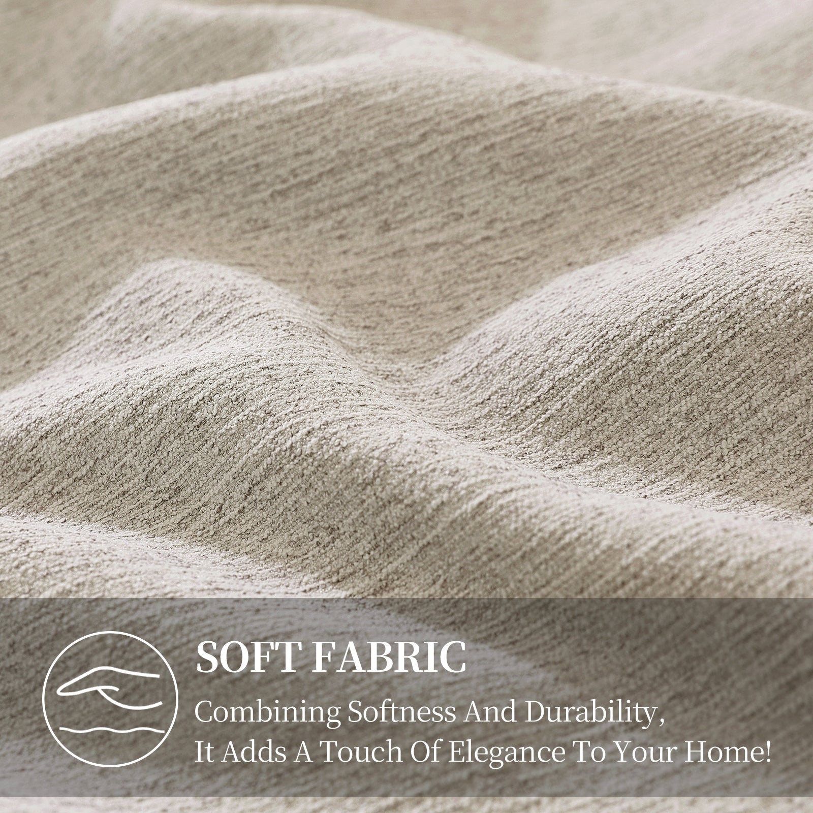 Ystyle 2 Pieces Linen Cushion Covers 60 x 60 cm, Decorative Sofa Cushion Covers, Invisible Zipper, Modern, Comfortable Sturdy, for Living Room, Bedroom