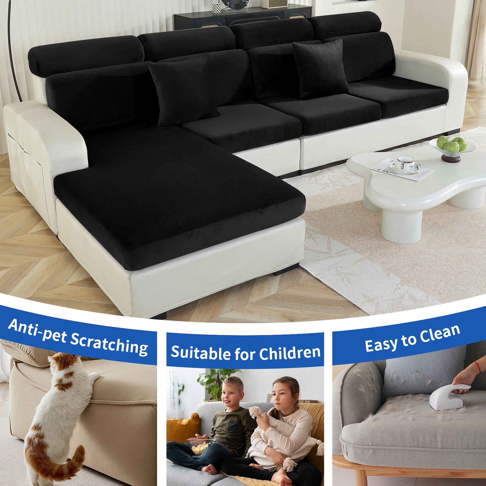 YSTYLE Manta para Almohada de Chaise – Ajuste Elástico, Antideslizante, Universal para Almohadas Separadas de Sofá