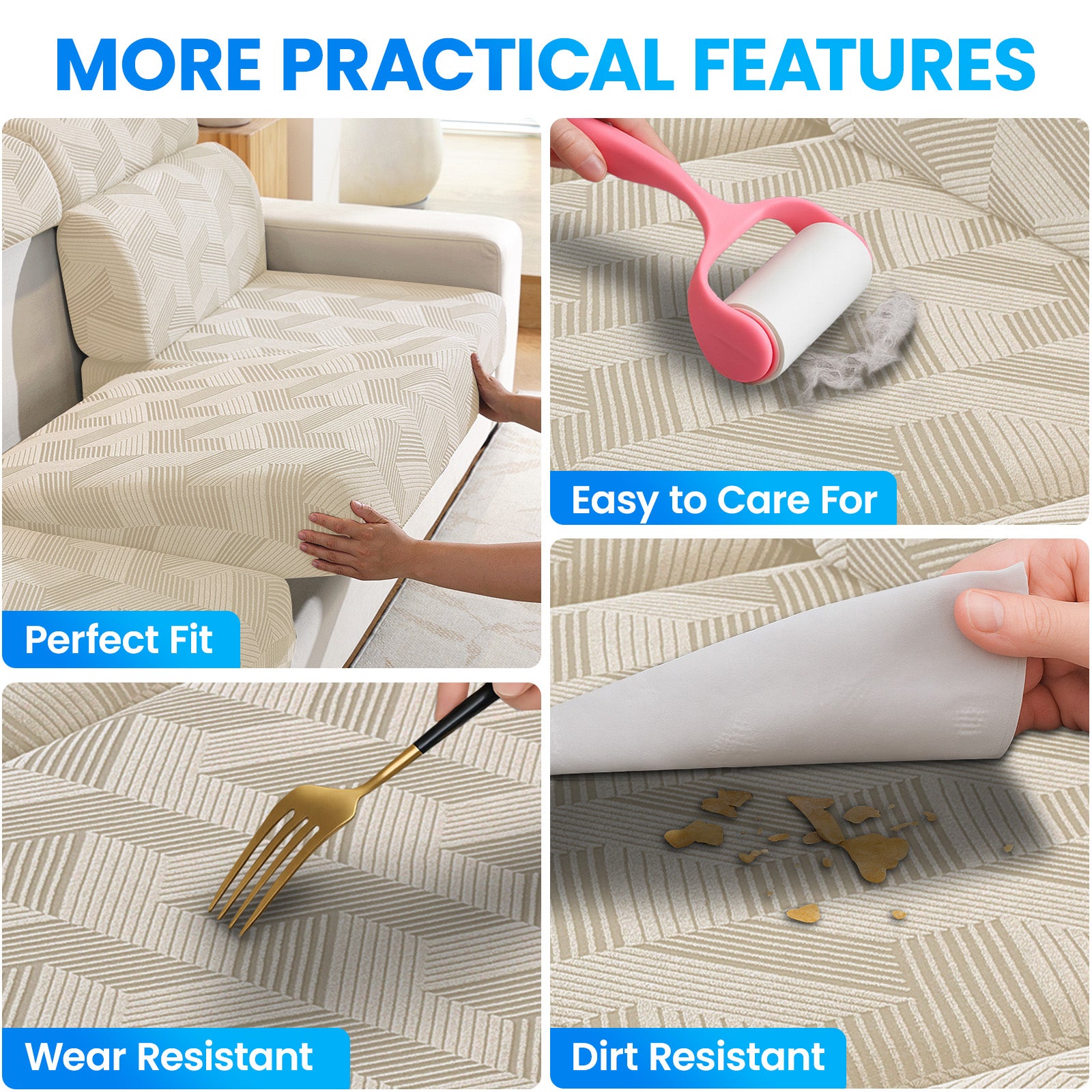 Ystyle Universal 3-Seater L-Shaped Sofa Stretch Sofa Cushion Cover-YSTYLE