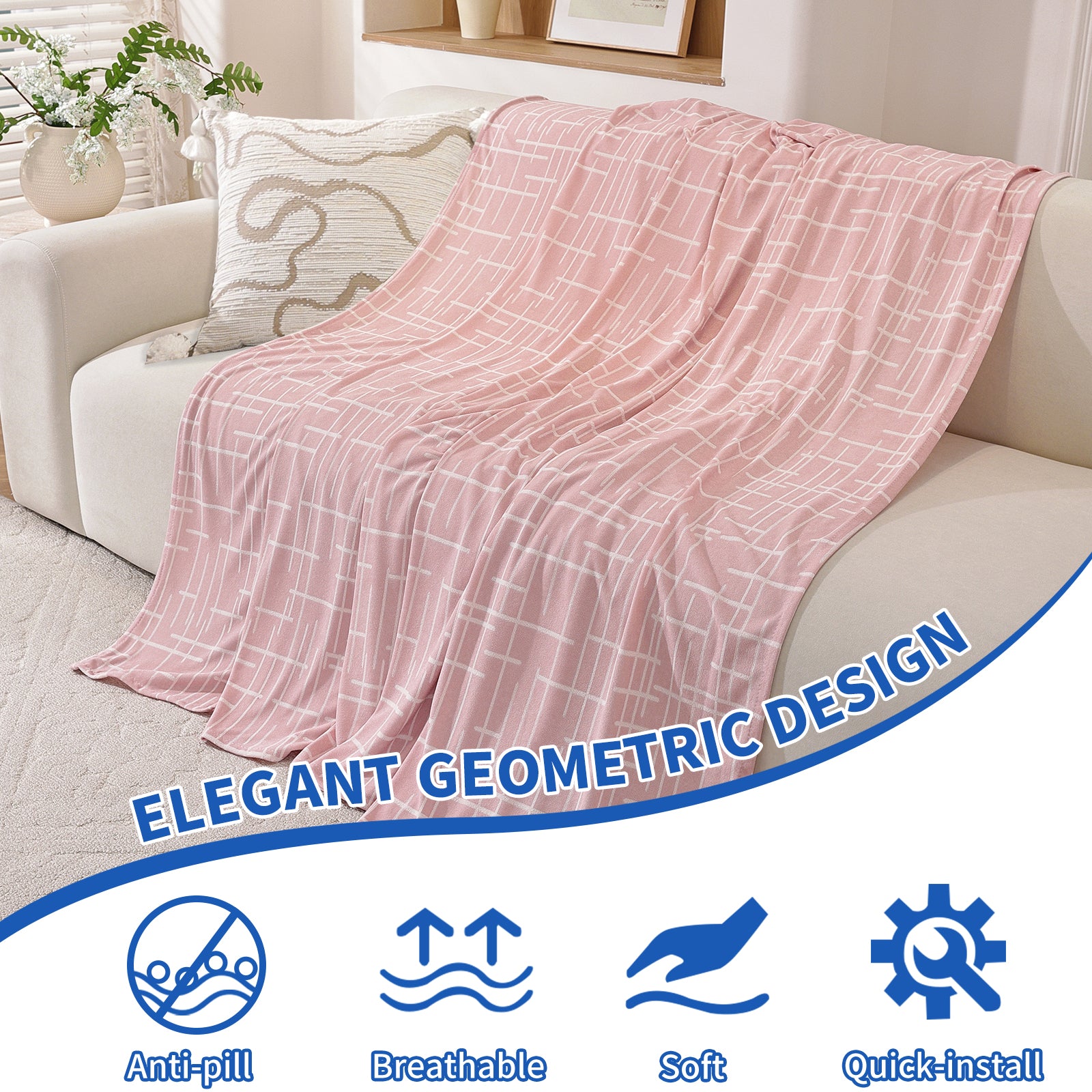 Ystyle Universal 4 Seater Sofa Cover Throw 200x380cm Breathable-YSTYLE