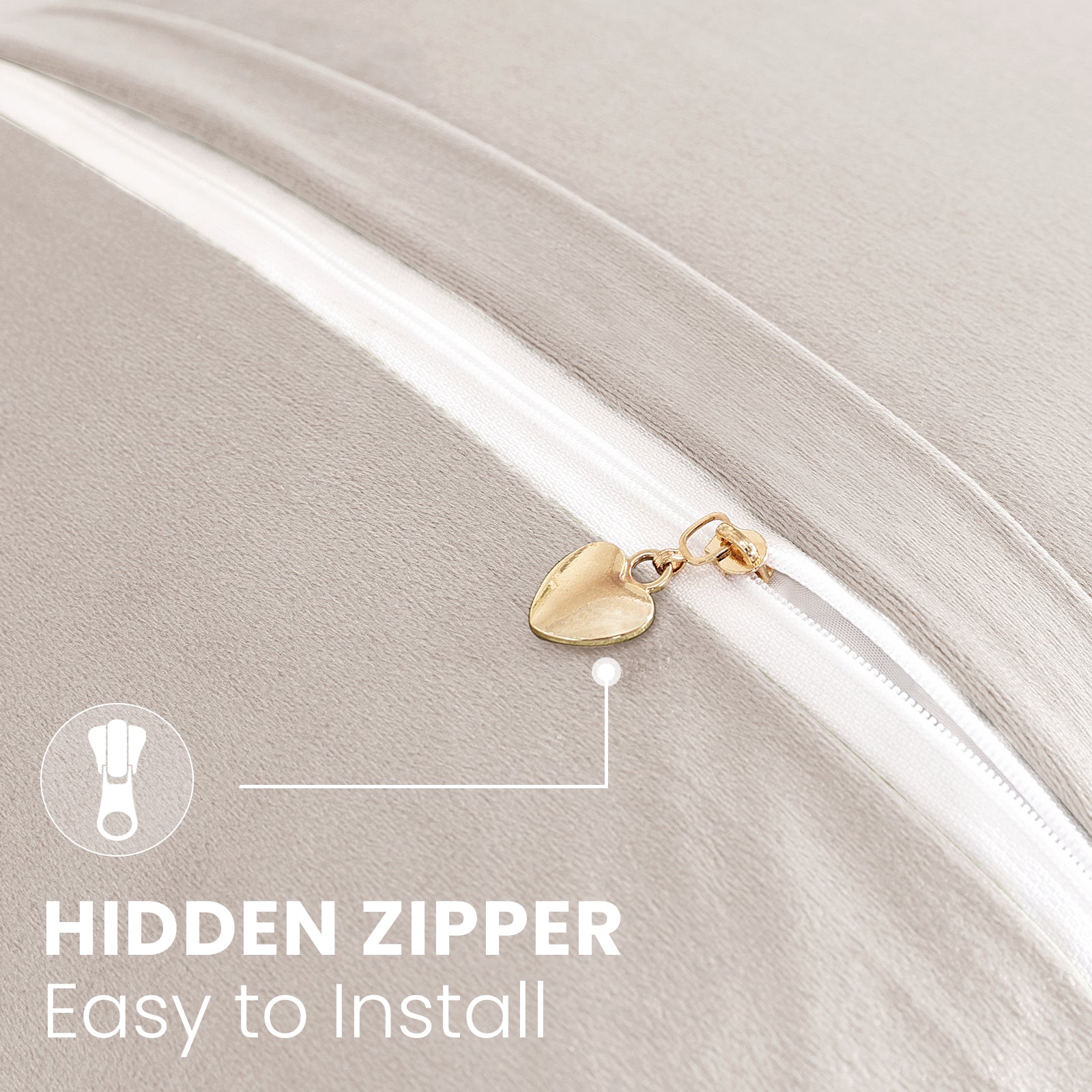 Ystyle Sofa Cushion Covers 40 x 40 cm Set of 2 Soft Velvet Sofa Cushion Covers Modern Bedroom Sofa Bed Invisible Zipper Washable Elegant Durable