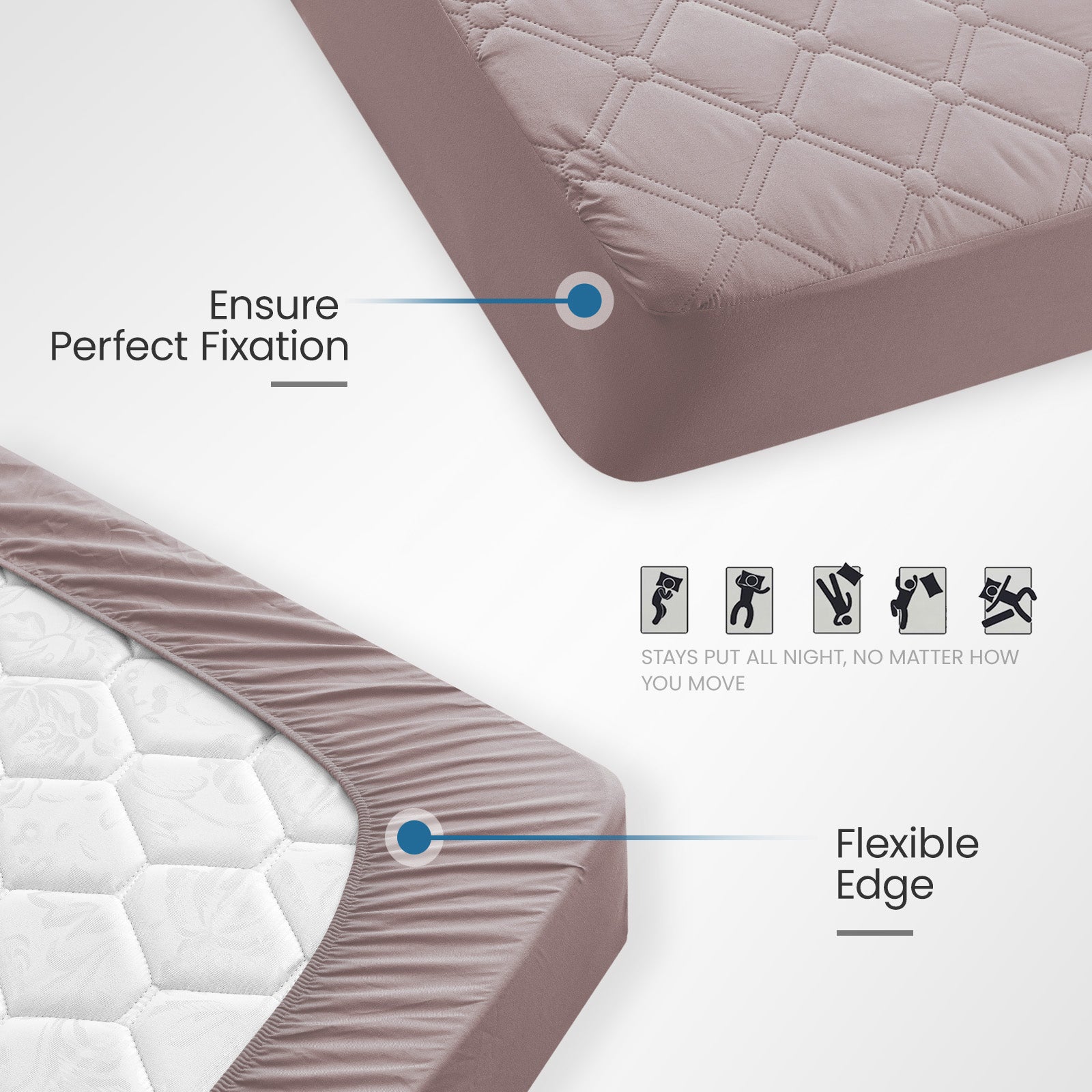 Ystyle Waterproof Mattress Protector – Double Size 160x190 cm Anti-Allergy & Scratch Resistant