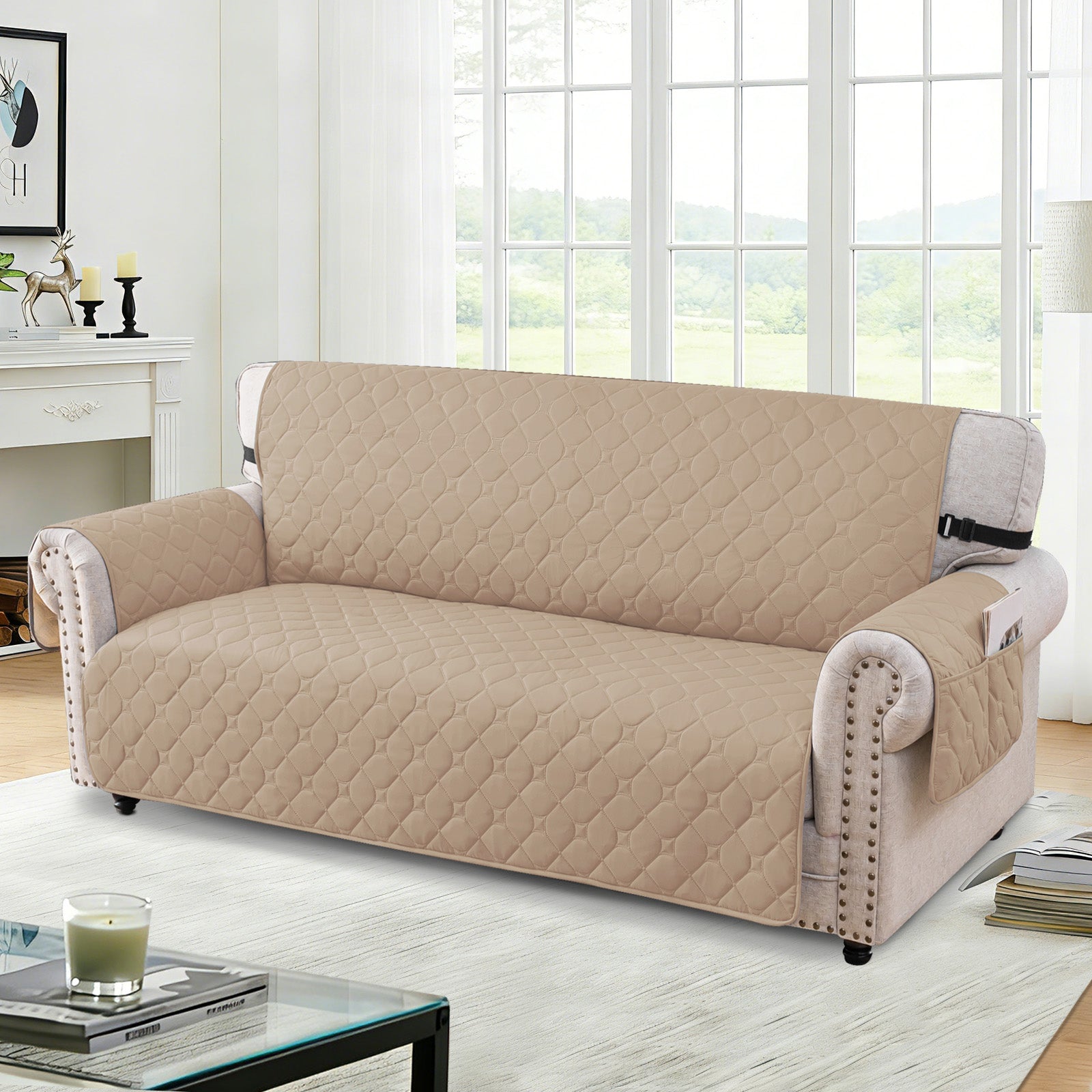 YSTYLE imperméable canapé 4 places Armchair couverture with Pockets Non Slip