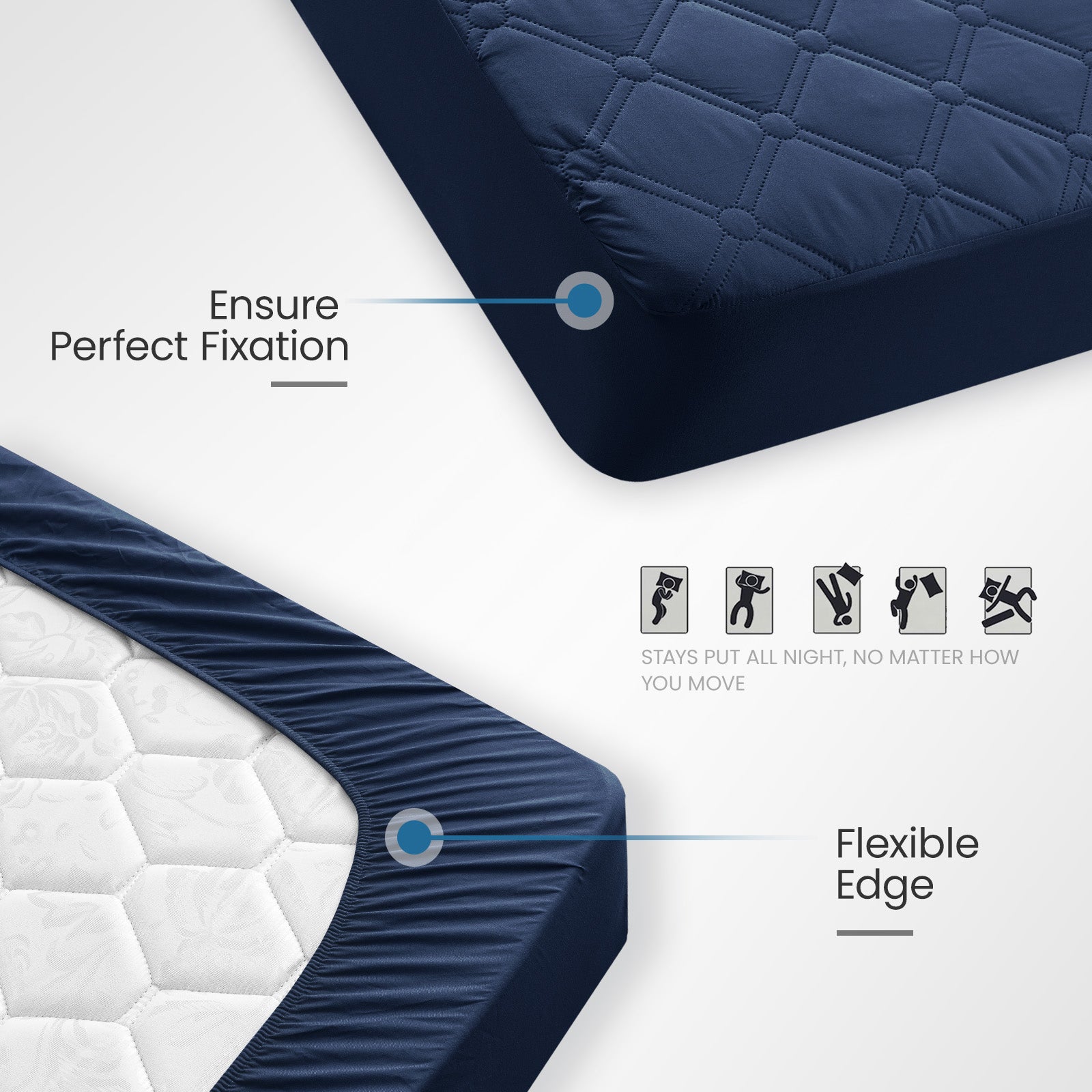 Ystyle Waterproof Mattress Protector – Double Size 160x190 cm Anti-Allergy & Scratch Resistant