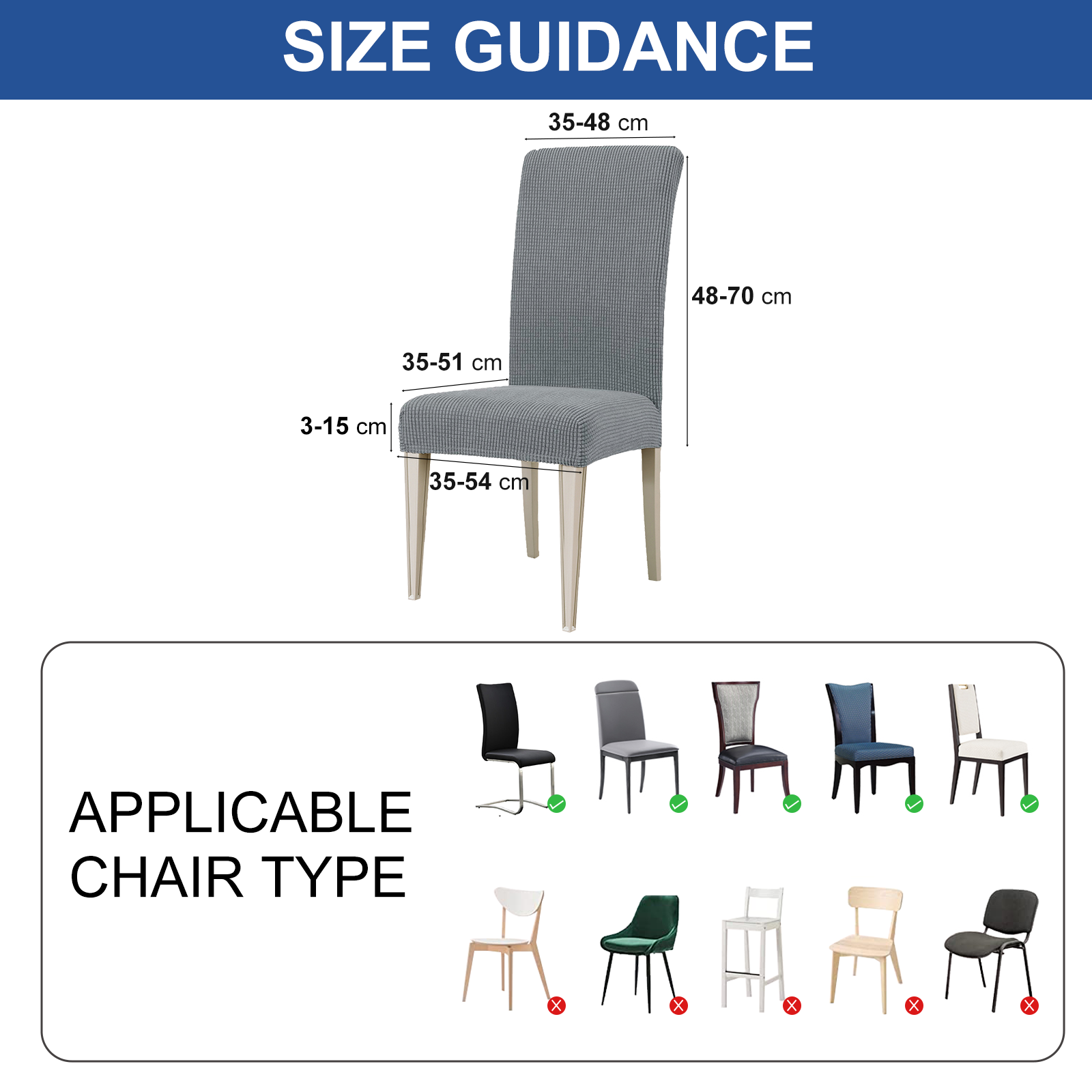 YSTYLE 6 Pieces Stretch Dining Chair Covers Jacquard Pattern