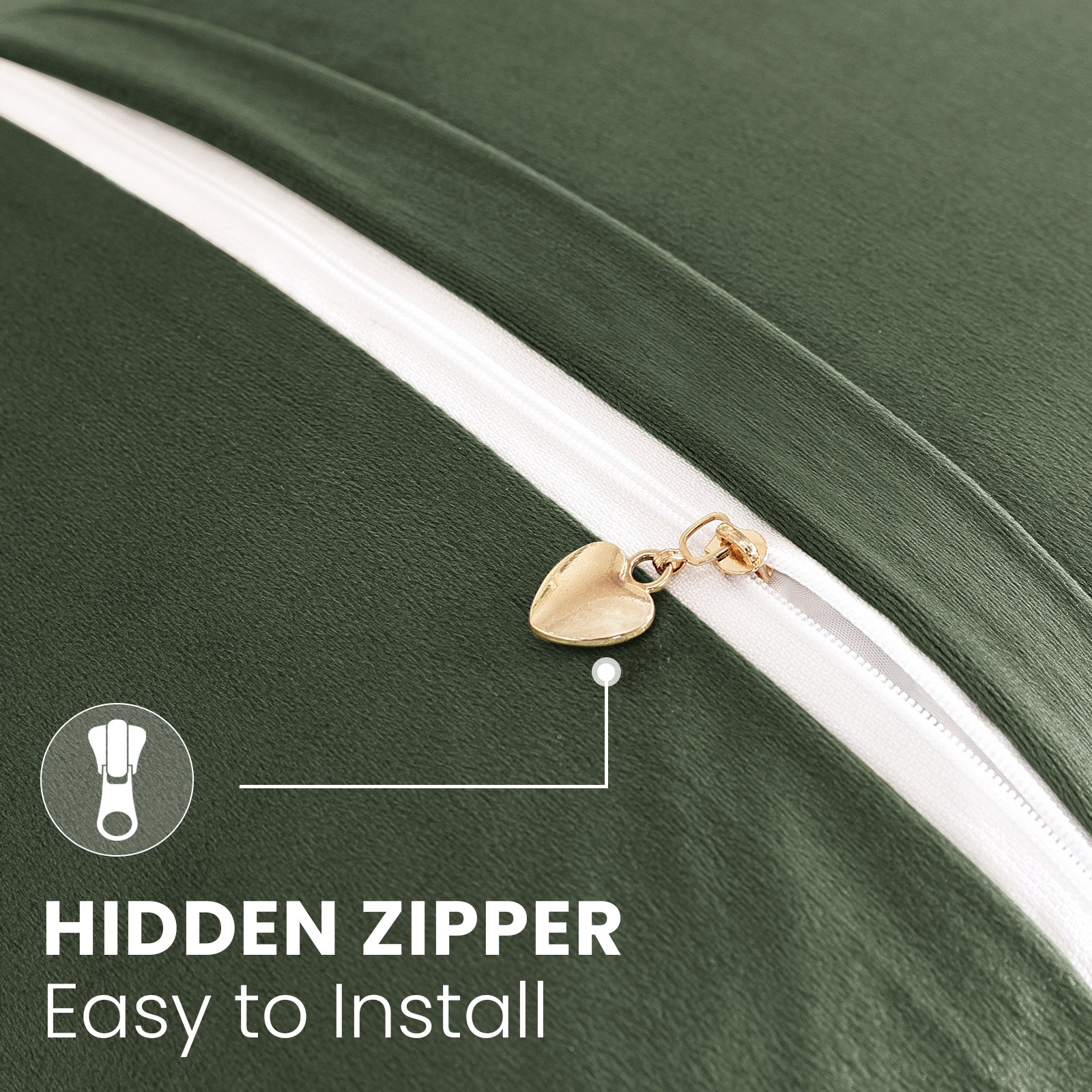 Ystyle Sofa Cushion Covers 40 x 40 cm Set of 2 Soft Velvet Sofa Cushion Covers Modern Bedroom Sofa Bed Invisible Zipper Washable Elegant Durable