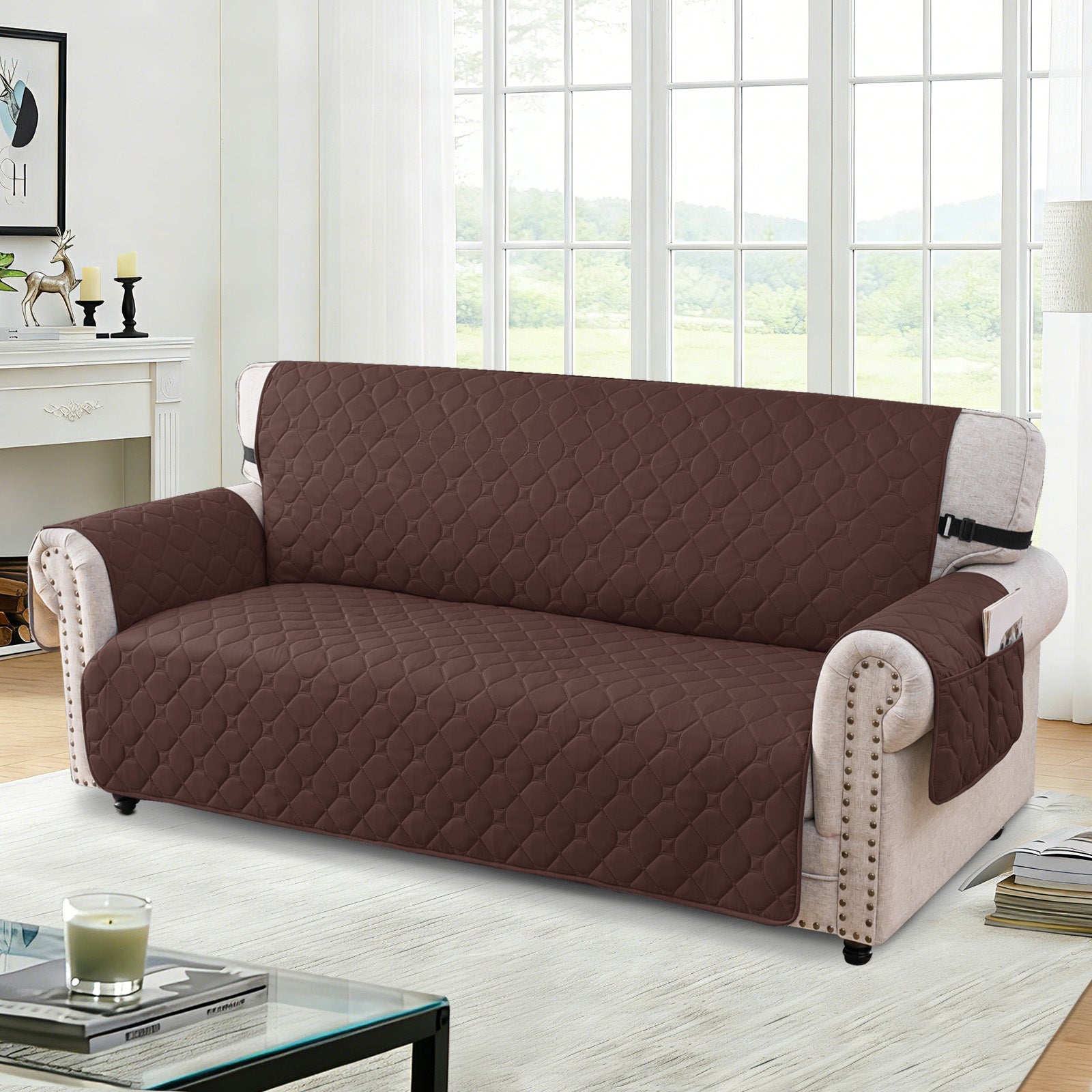 YSTYLE imperméable canapé 4 places Armchair couverture with Pockets Non Slip