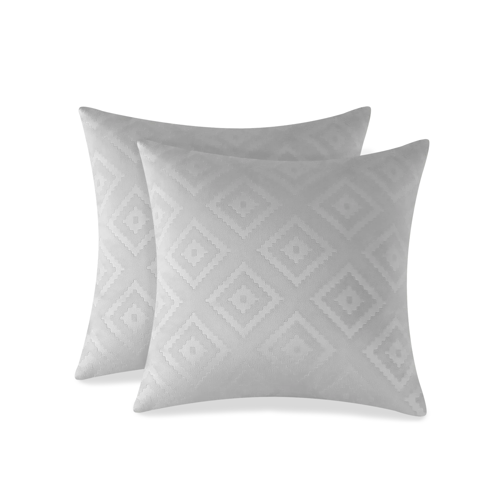 YSTYLE Velvet Sofa Cushion Covers, Decorative Throw Pillow Covers, 2 pcs, Hidden Zipper-Square shape