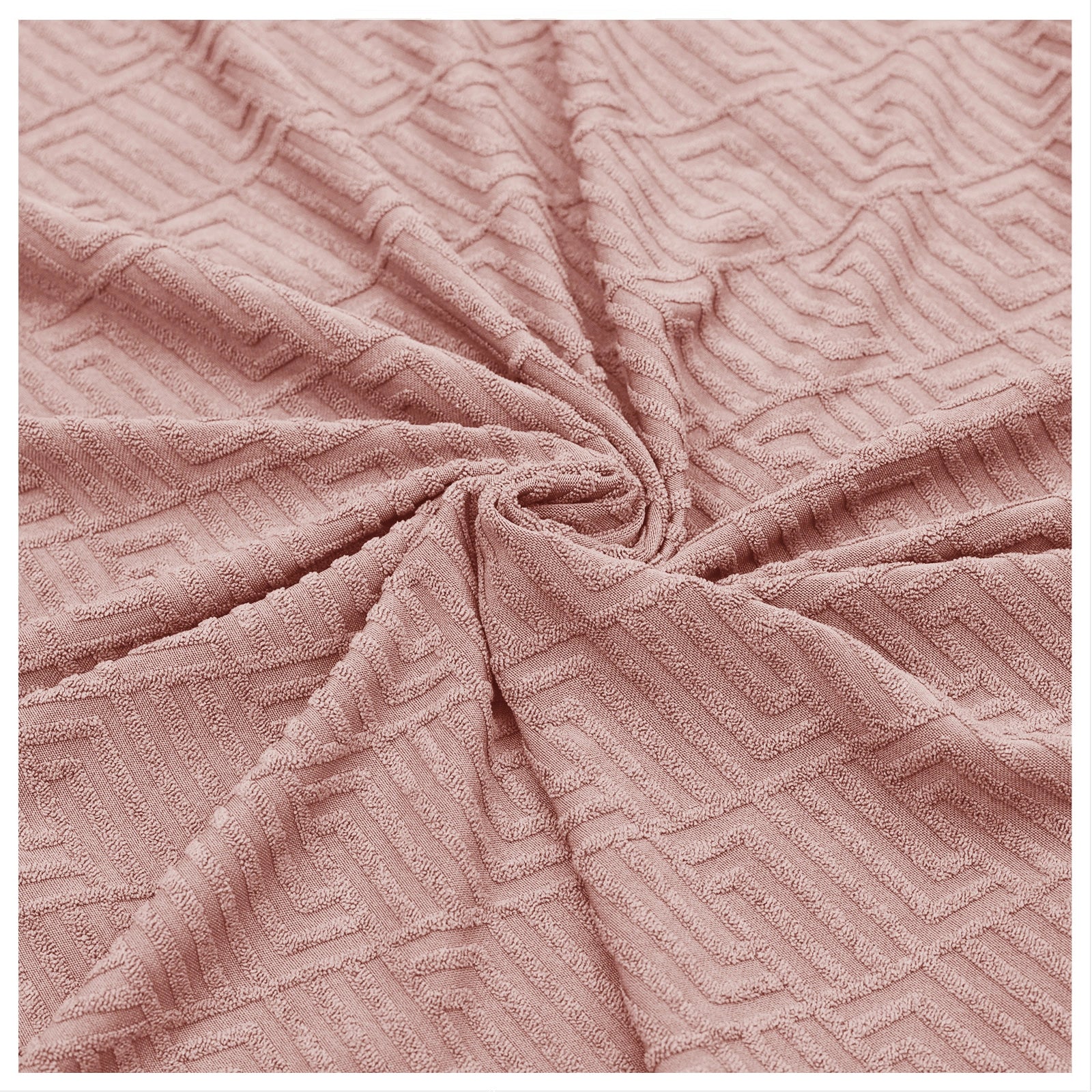 YSTYLE Stretch 4 Seater Sofa Cover with Armrests Geometric Jacquard Pattern-YSTYLE