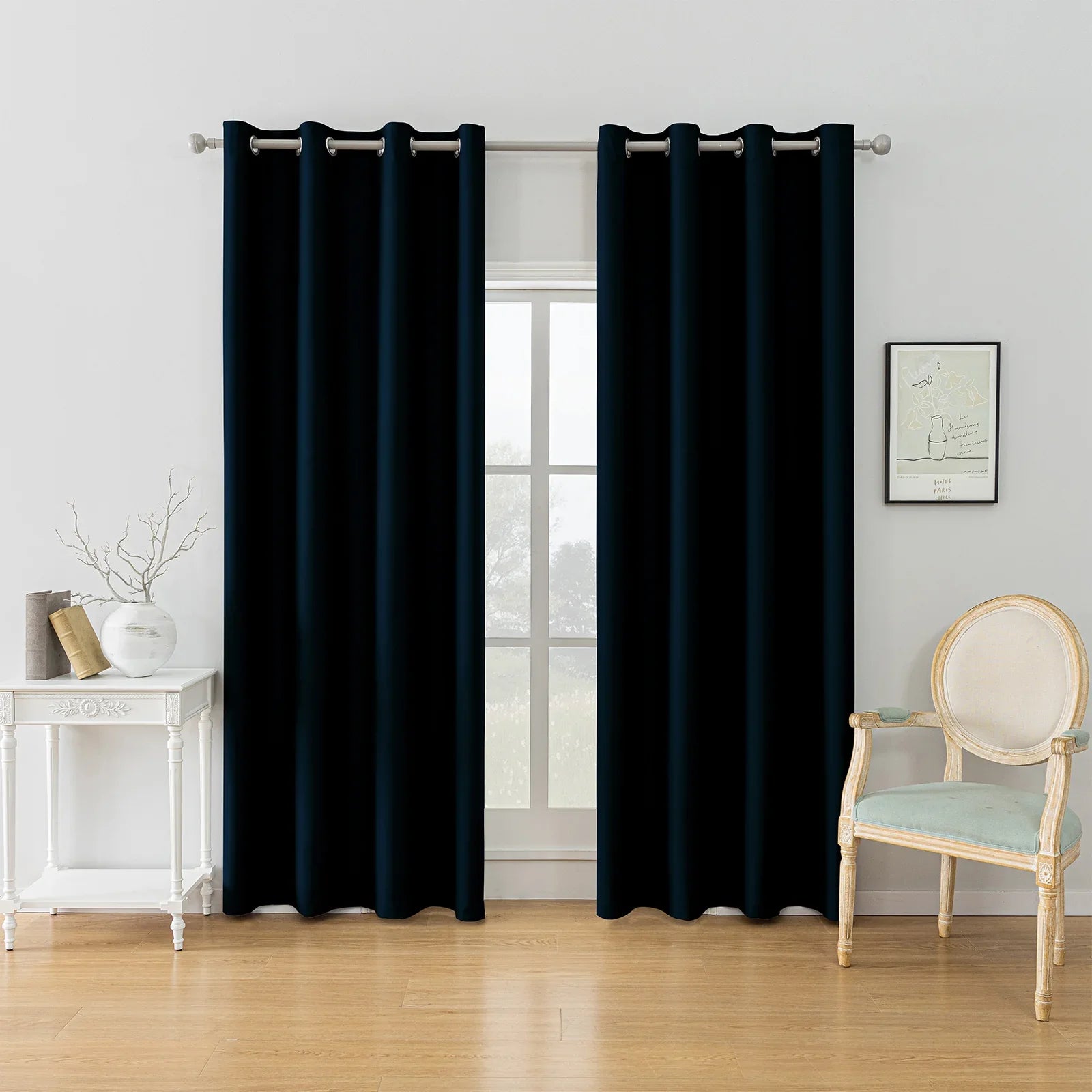 YSTYLE 2 Pieces Waterproof Blackout Curtains Thermal Insulated-YSTYLE
