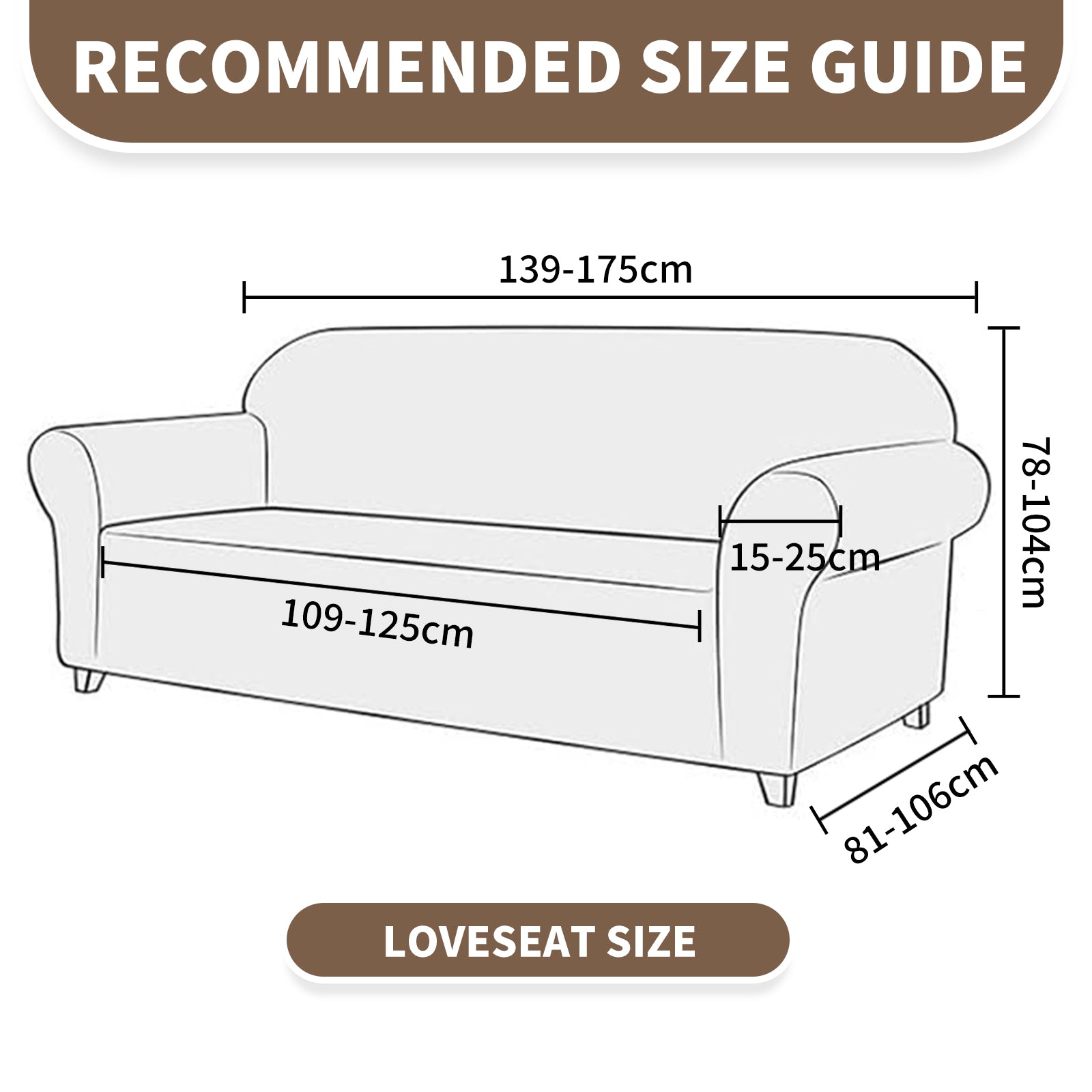 Copertura per divano a 2 posti YSTYLE Stretch 139-175 cm con motivo geometrico