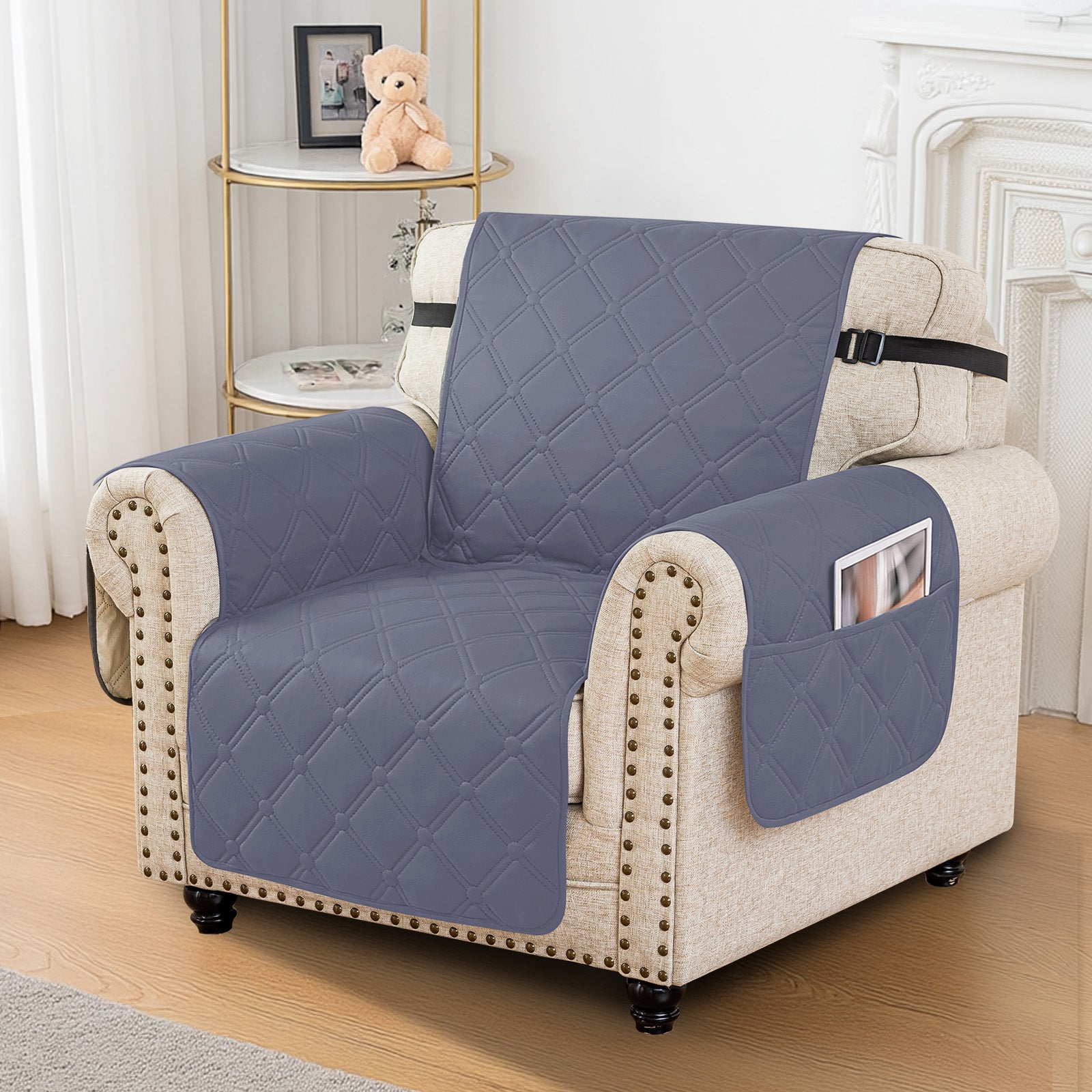Ystyle Waterproof 1 Seater Armchair Cover with Side Pockets