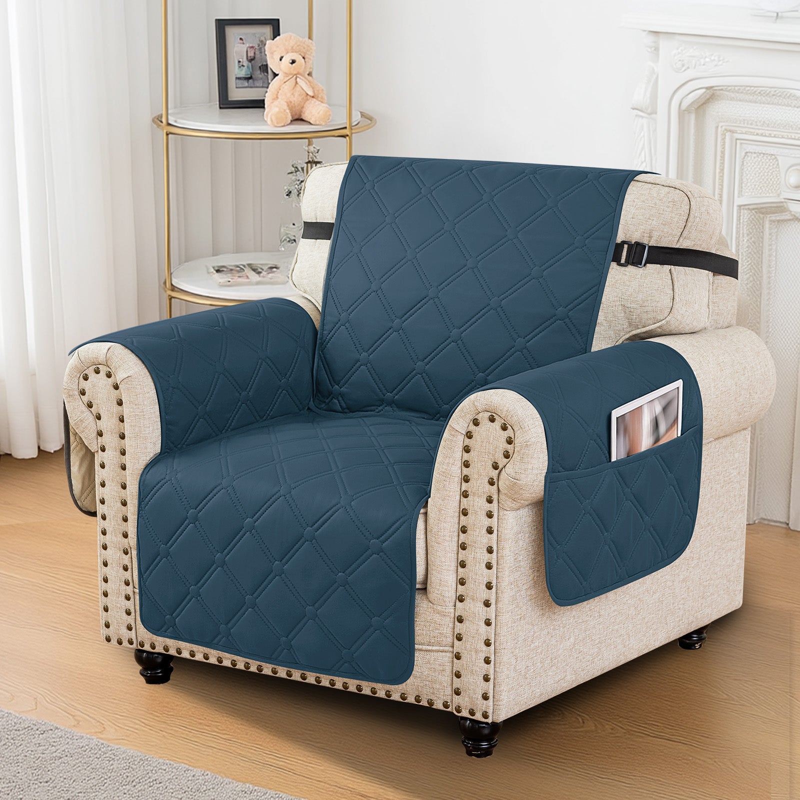 Ystyle Waterproof 1 Seater Armchair Cover with Side Pockets