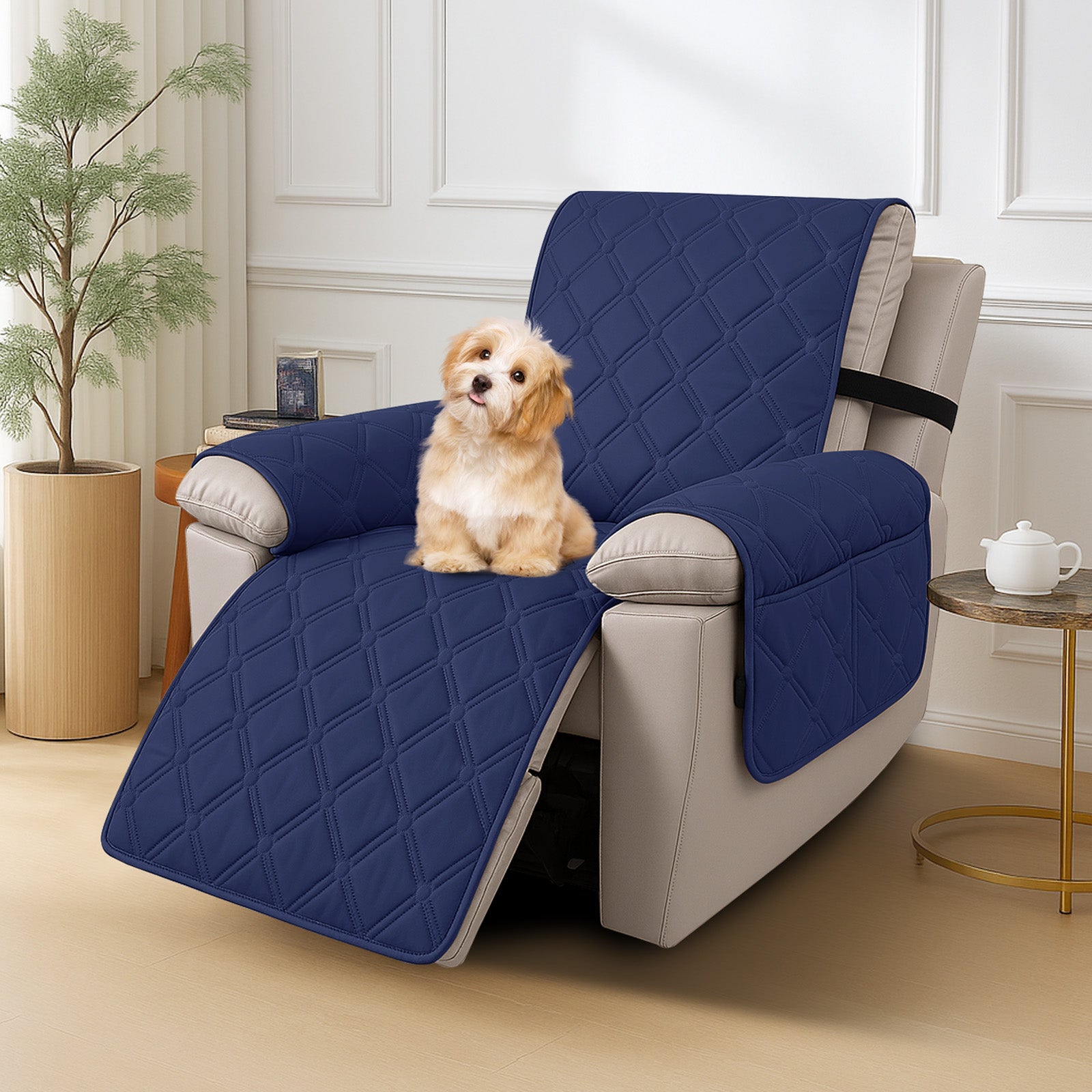 YSTYLE Waterproof Armchair Cover with Pockets and Non Slip Backing-YSTYLE