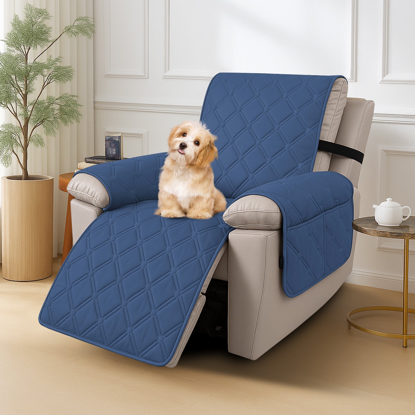 YSTYLE Waterproof Armchair Cover with Pockets and Non Slip Backing-YSTYLE
