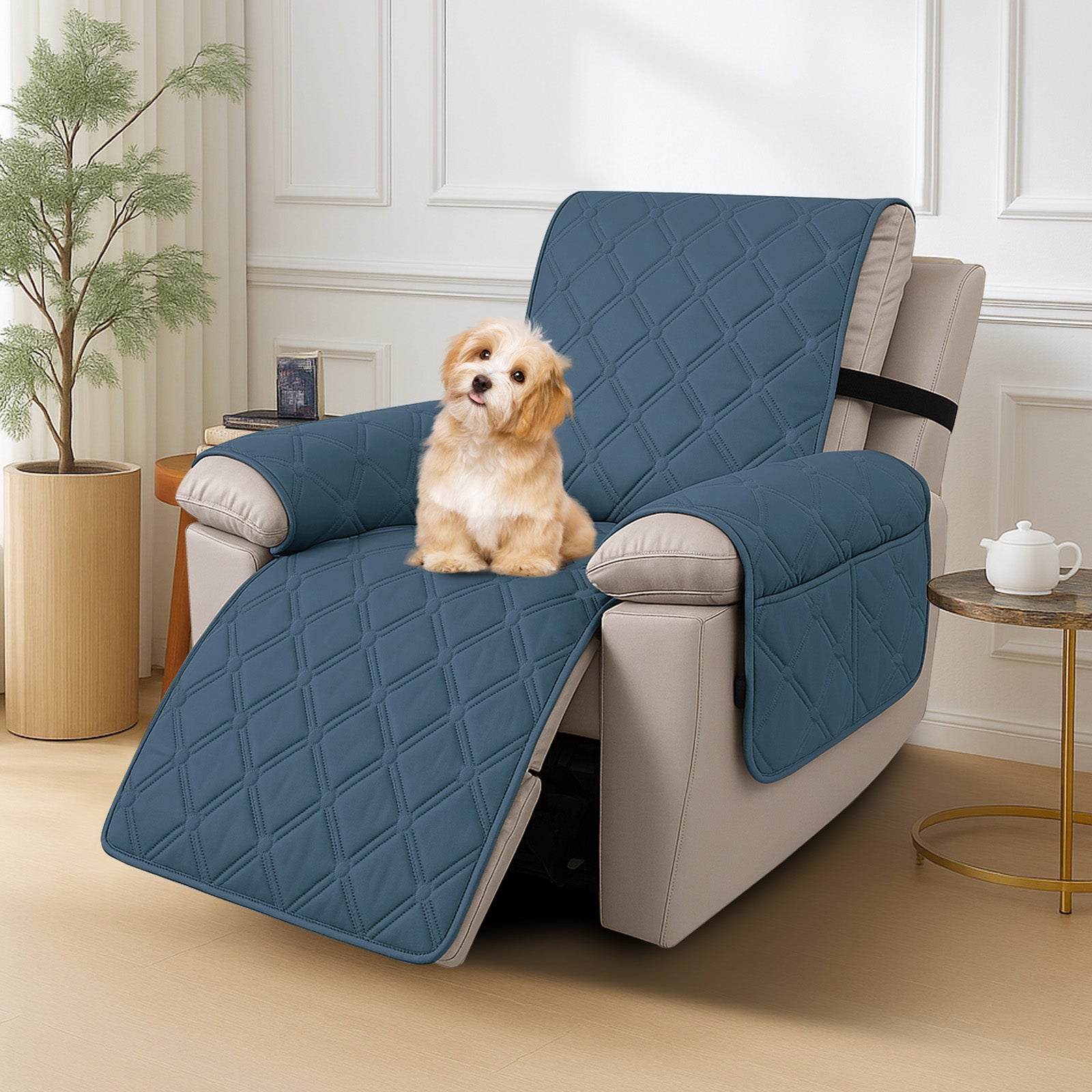 YSTYLE Waterproof Armchair Cover with Pockets and Non Slip Backing-YSTYLE