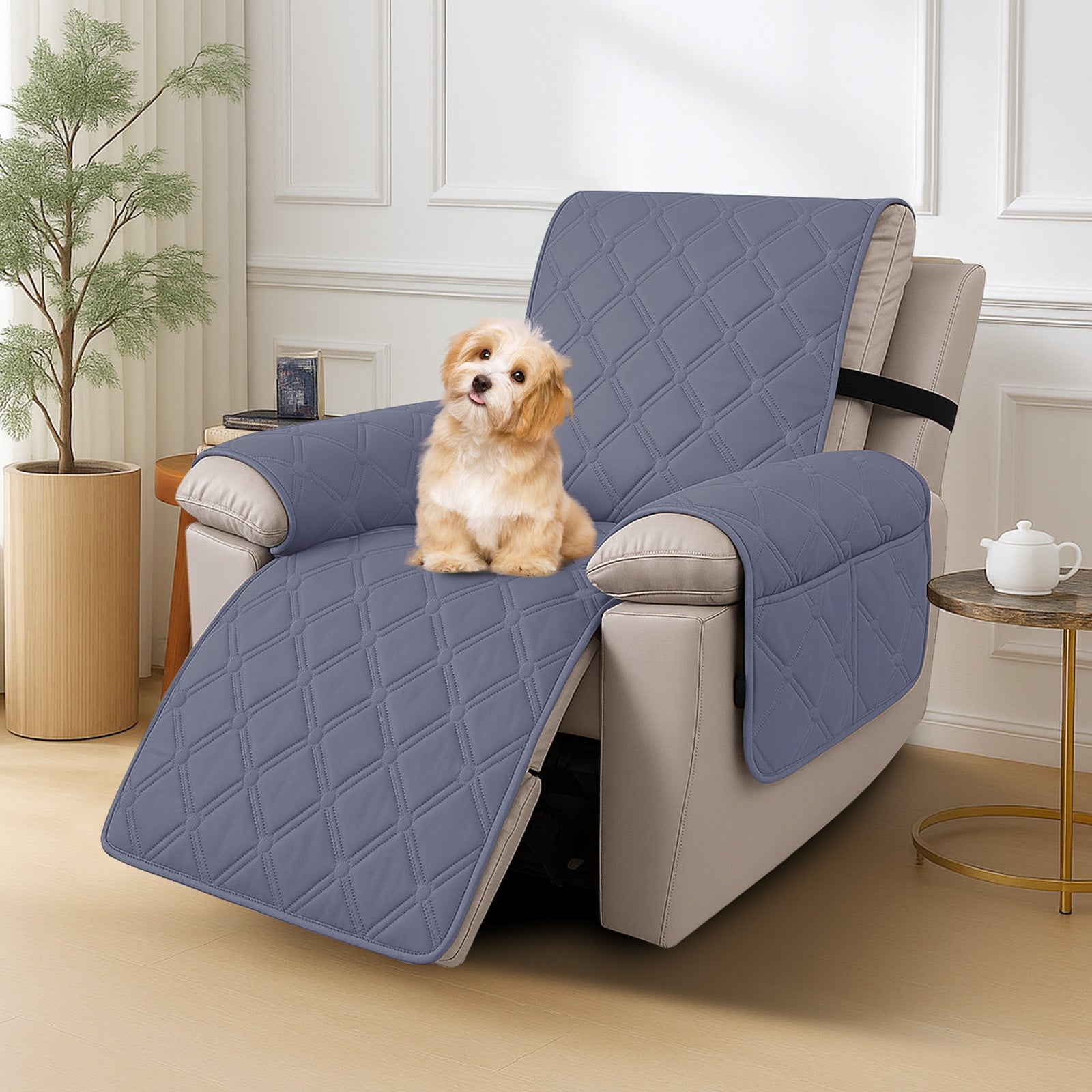 YSTYLE Waterproof Armchair Cover with Pockets and Non Slip Backing-YSTYLE