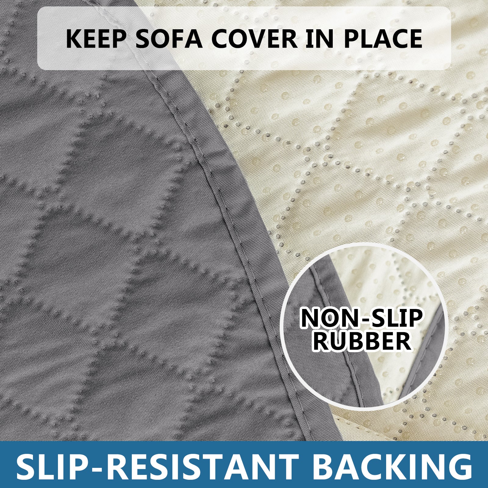 Copertura per divano impermeabile YSTYLE per 3 posti con braccioli, antiscivolo