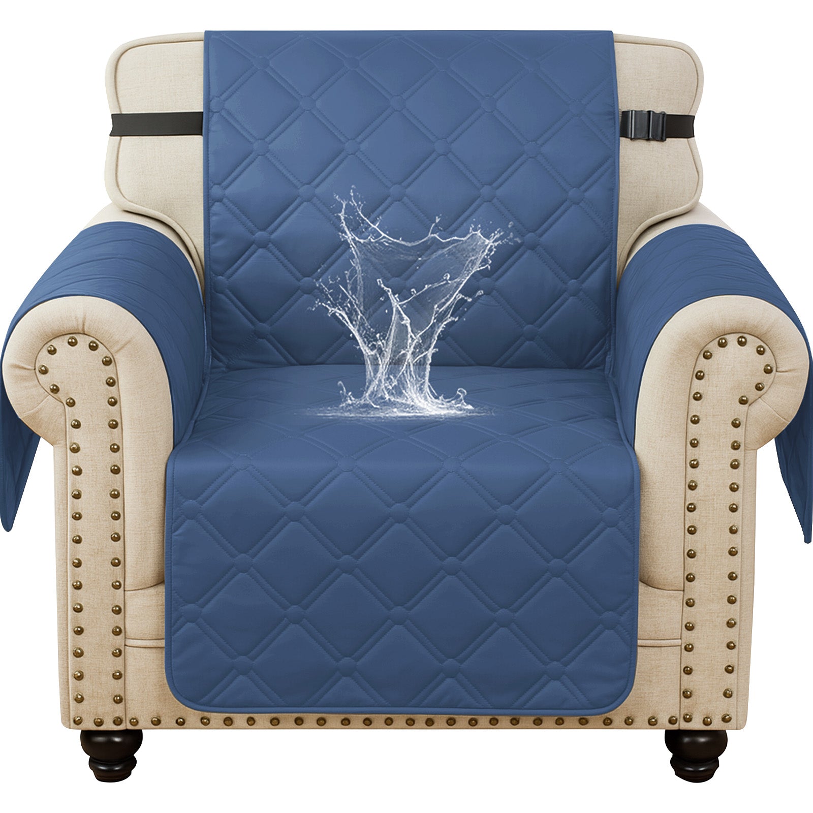 Ystyle Waterproof 1 Seater Armchair Cover with Side Pockets