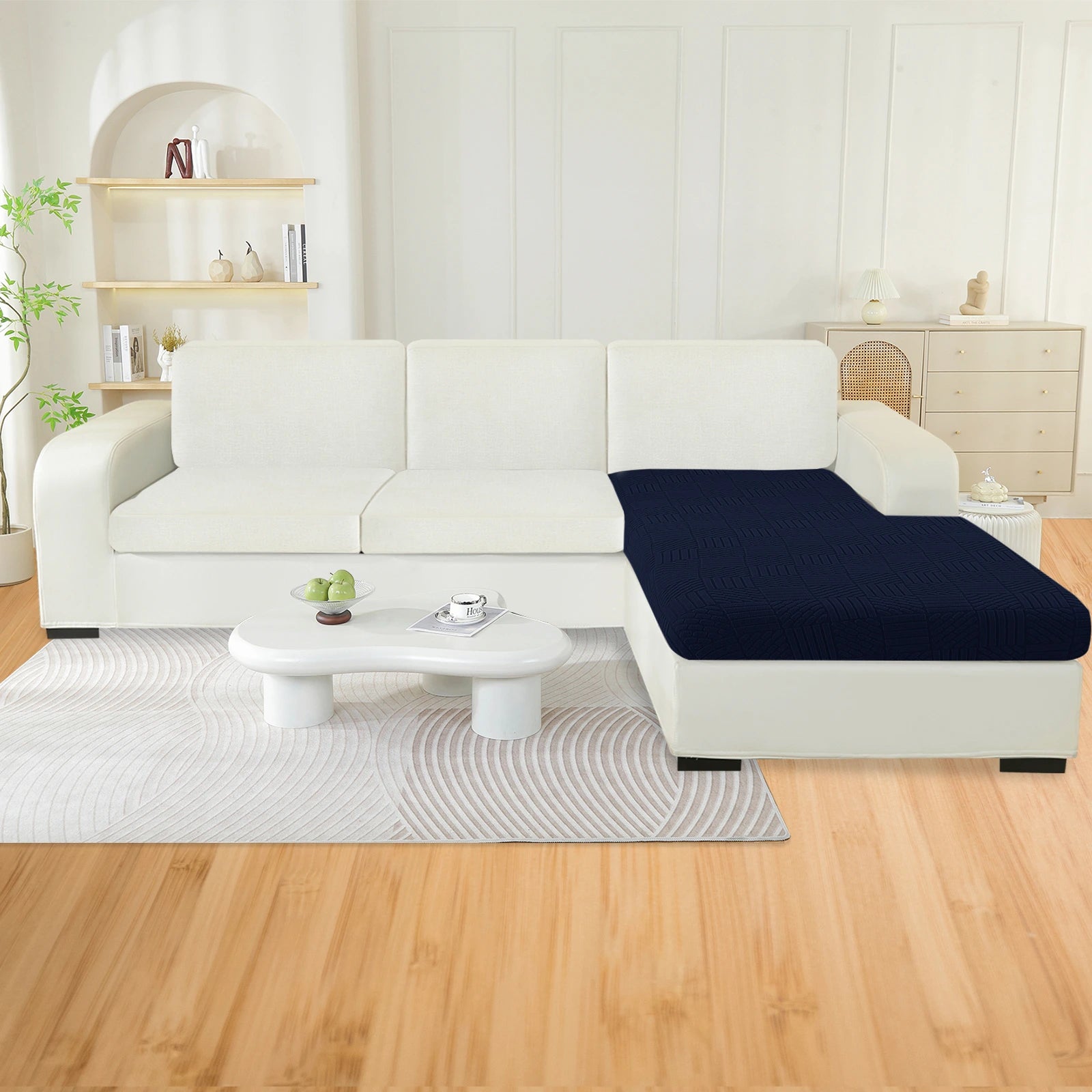 YSTYLE L-Shape Stretch Sofa Seat Cover Geometric Pattern-YSTYLE