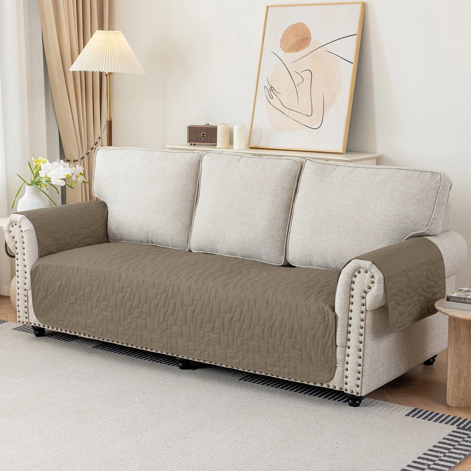 YSTYLE Waterproof 3 Seater Armchair Cover Anti Slip for Pet Protection-YSTYLE