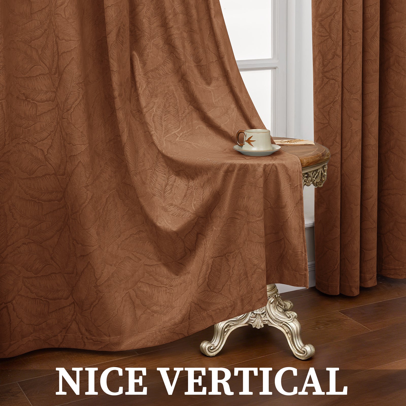 2 Pieces rideaux opacifiants with Stainless Steel Eyelets thermique Polyester Panels