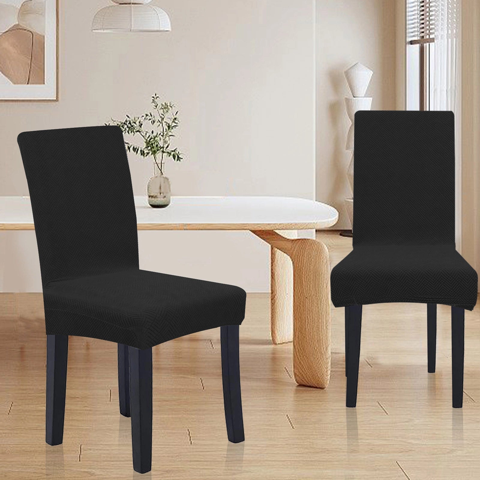 YSTYLE 2 Pieces Stretch Dining Chair Covers Diamond Jacquard-YSTYLE