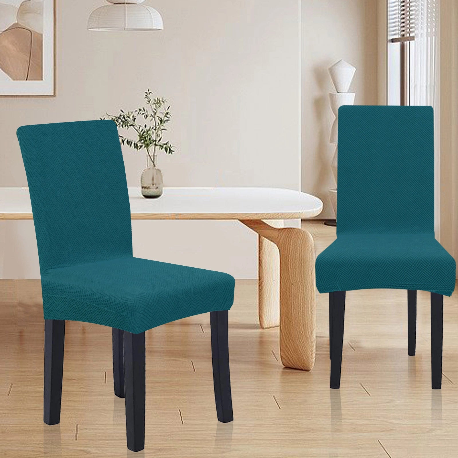 YSTYLE 2 Pieces Stretch Dining Chair Covers Diamond Jacquard-YSTYLE