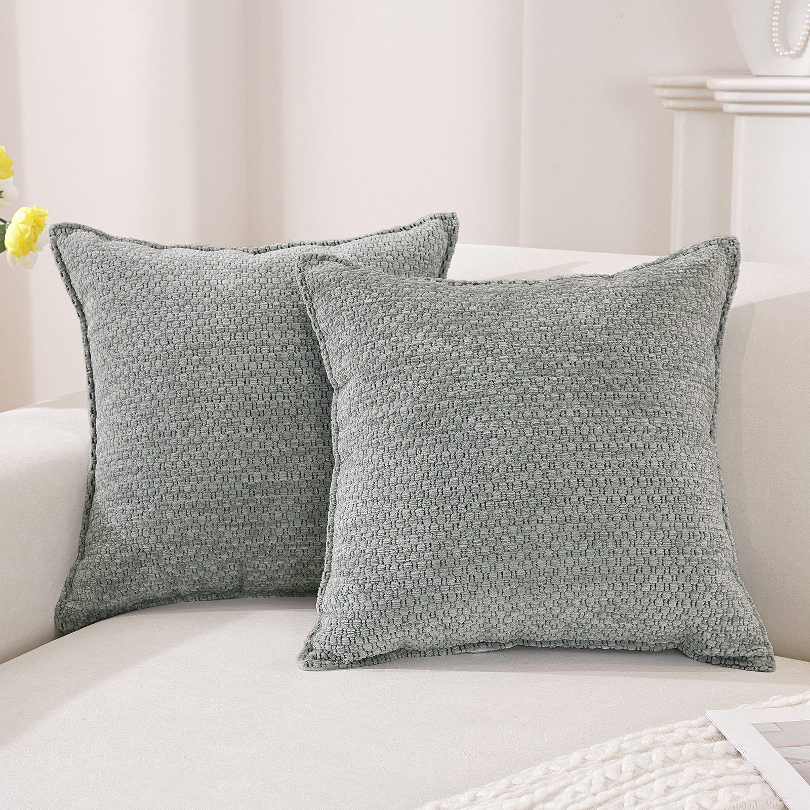 YSTYLE Couch Throw Pillow Covers 18x18 Inch Spring Soft Pillow Covers for Sofa