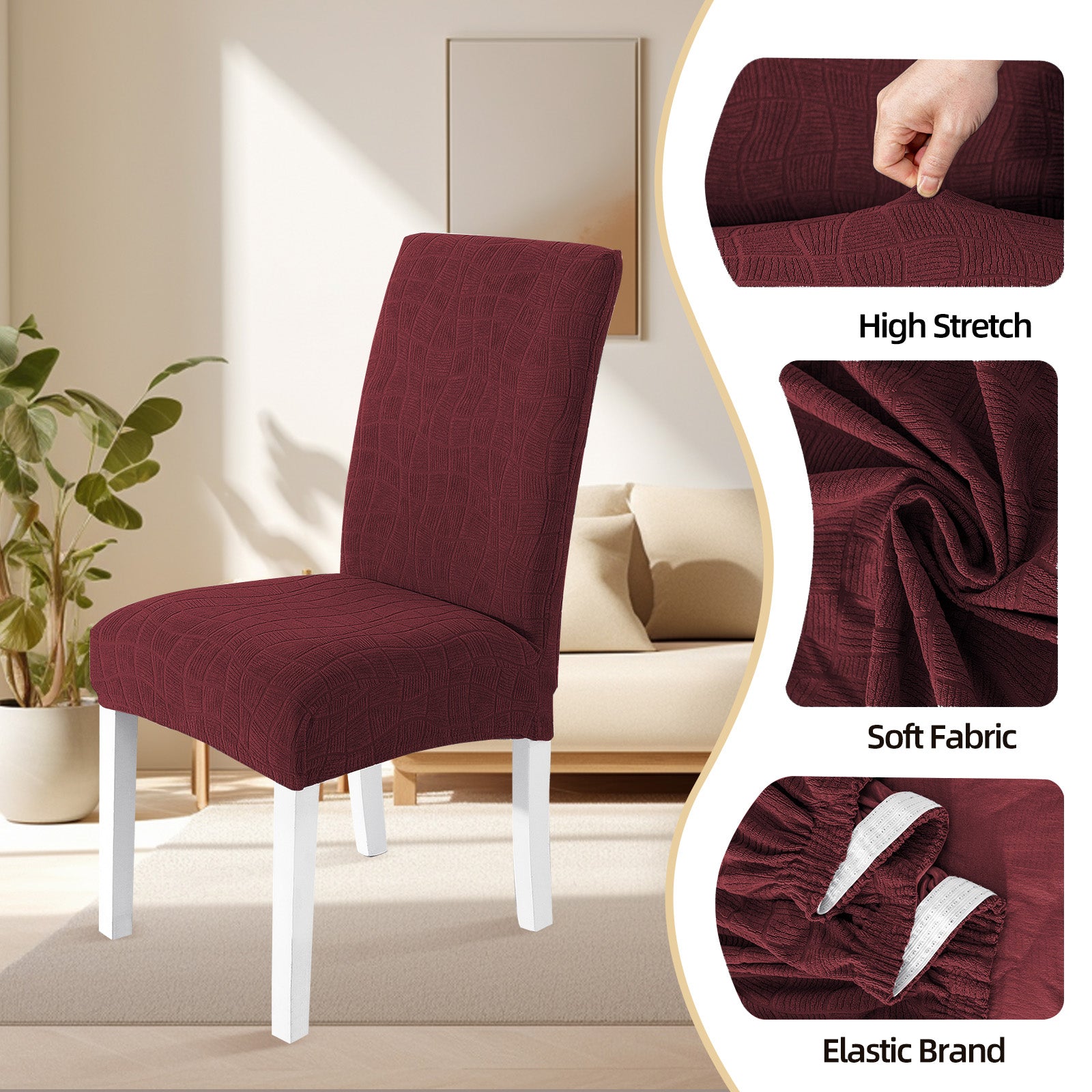 YSTYLE 6 pezzi di coprisedie universali elastici con schienale