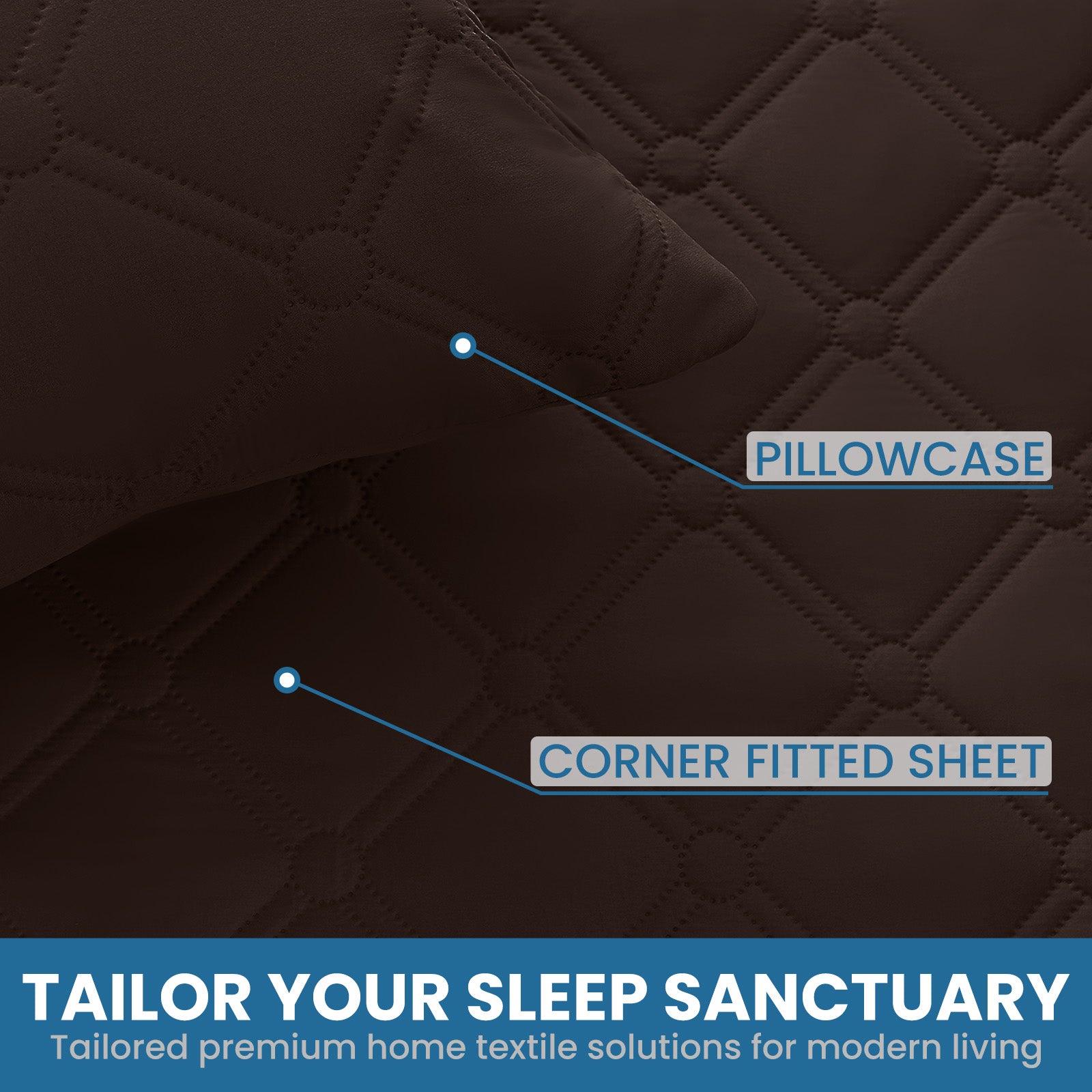 Ystyle Waterproof Pillow Protectors 50x80 cm Set of 2, Scratch-Resistant Pillowcase Covers